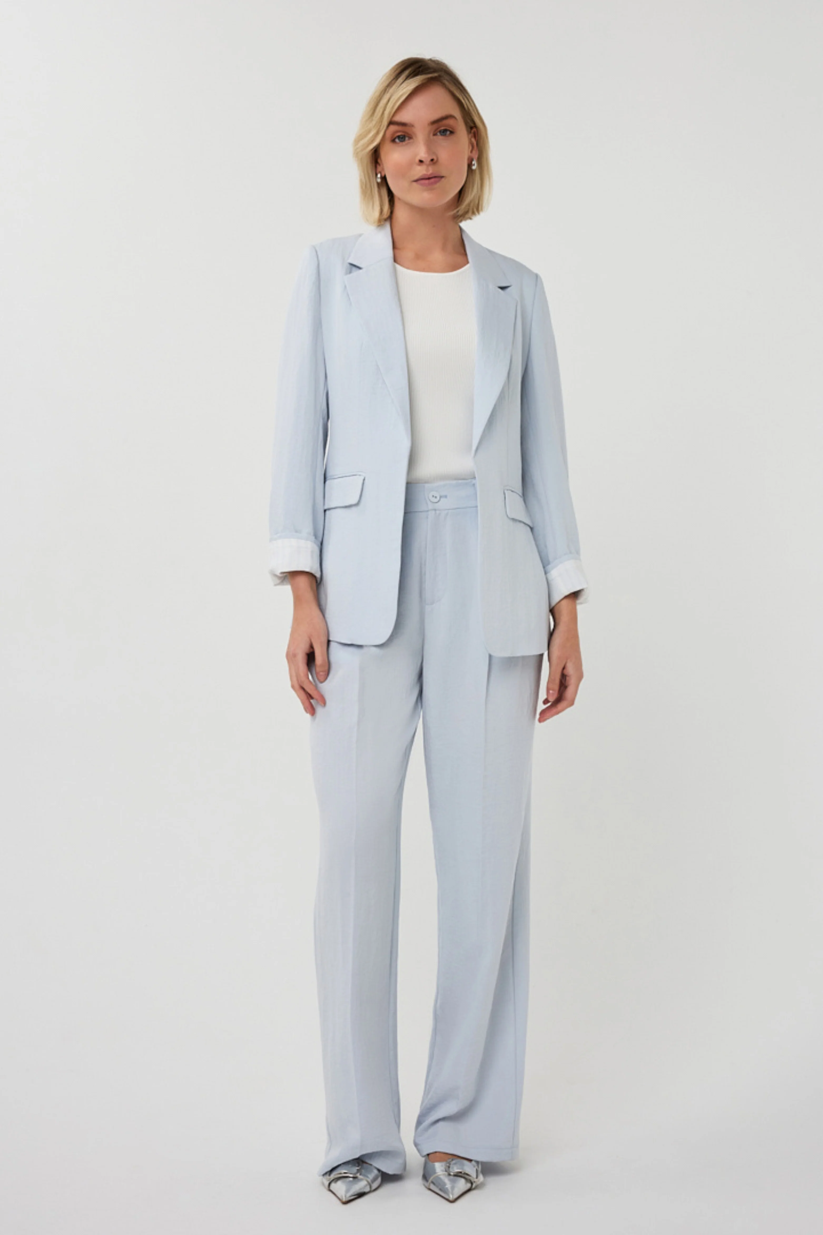 Blazer Fine Crinkle Light Blue SP26.10037 - Image 8