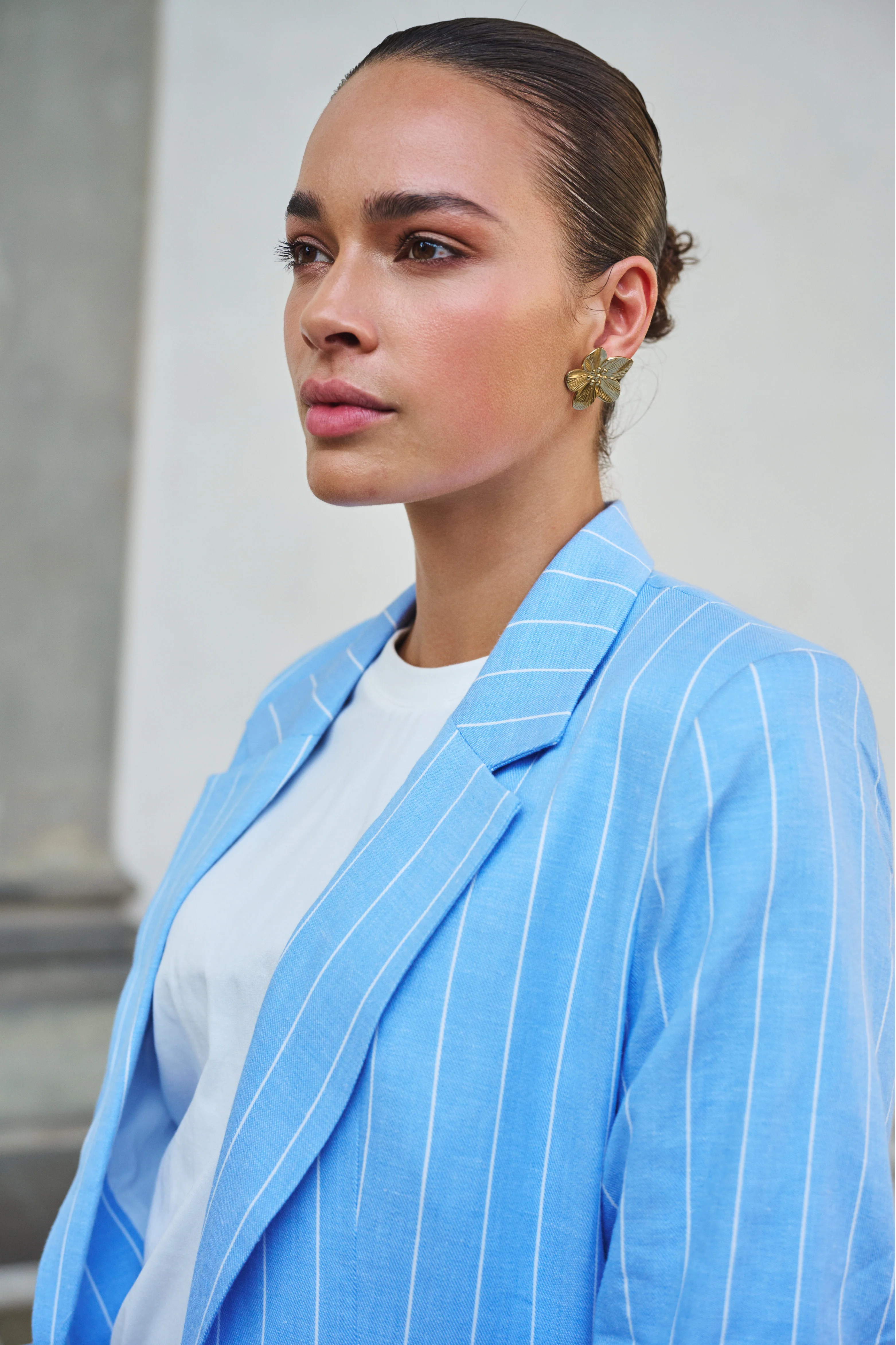 Blazer Linen Stripe Pacific Blue SP26.17005 - Image 9