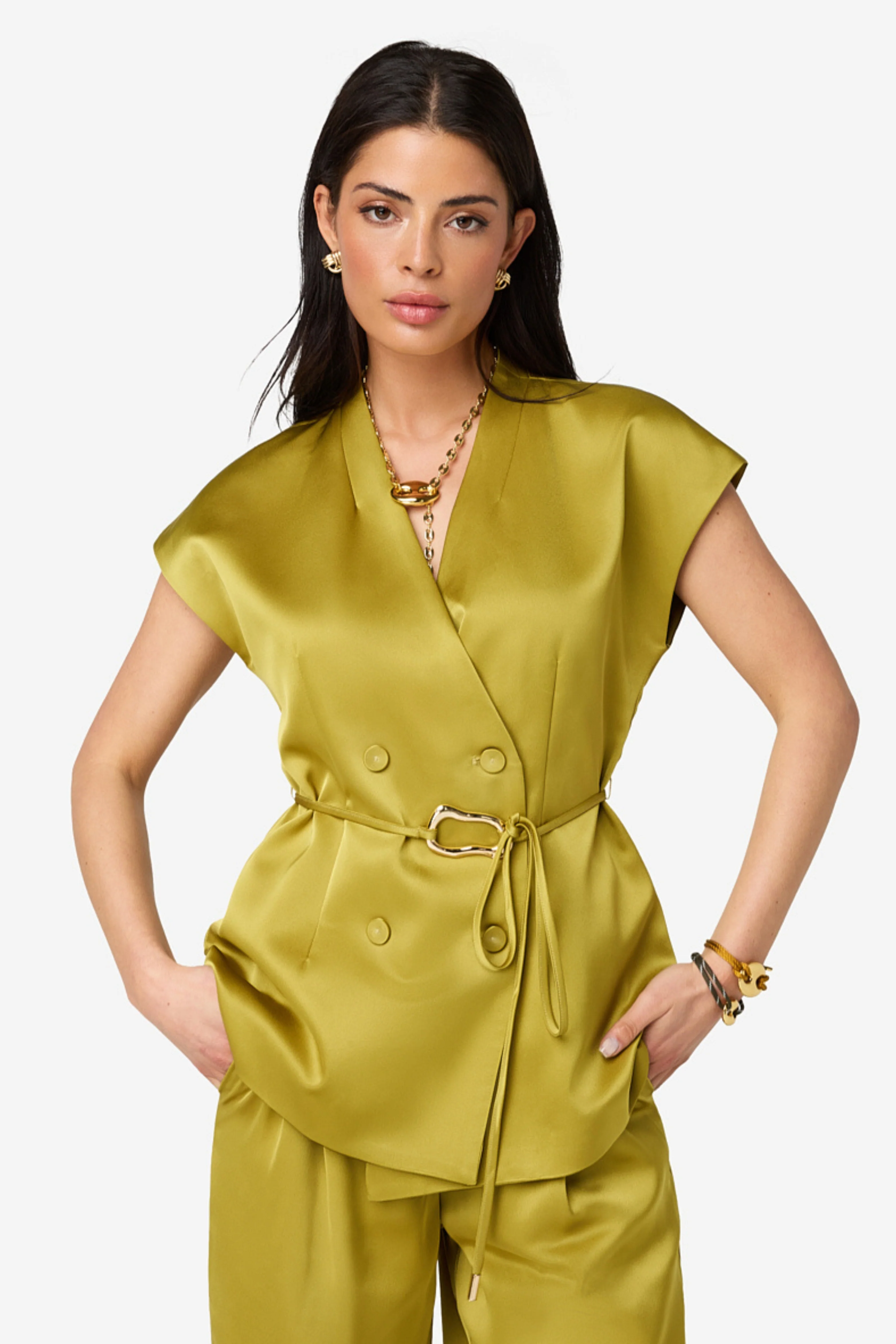 Blazer Teja Gold Green - Image 3