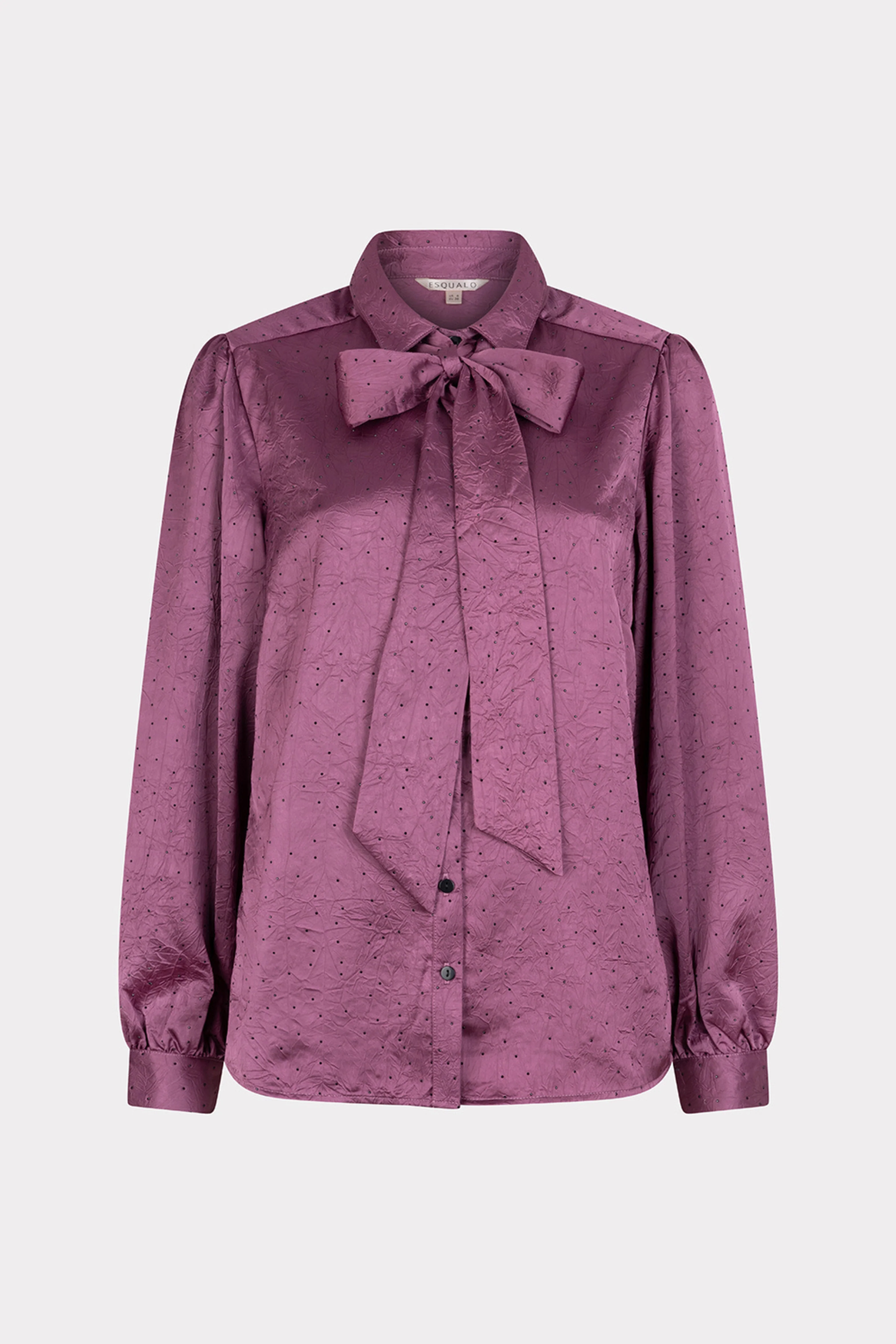 Blouse Bow Rhinestones Maroon W25.14713 - Image 3