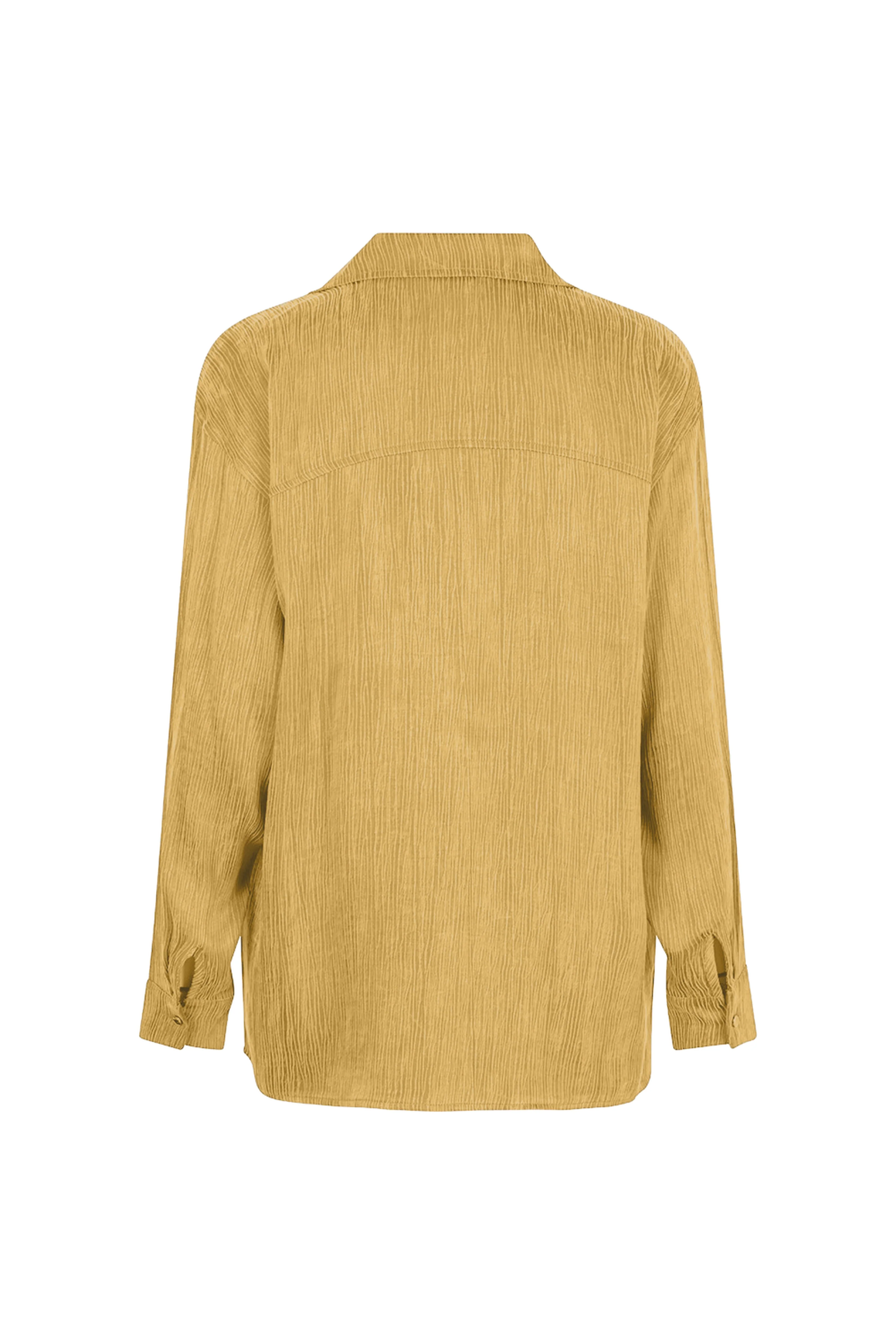 Blouse Crinkle Cupro Golden Olive F25.05517 - Image 2