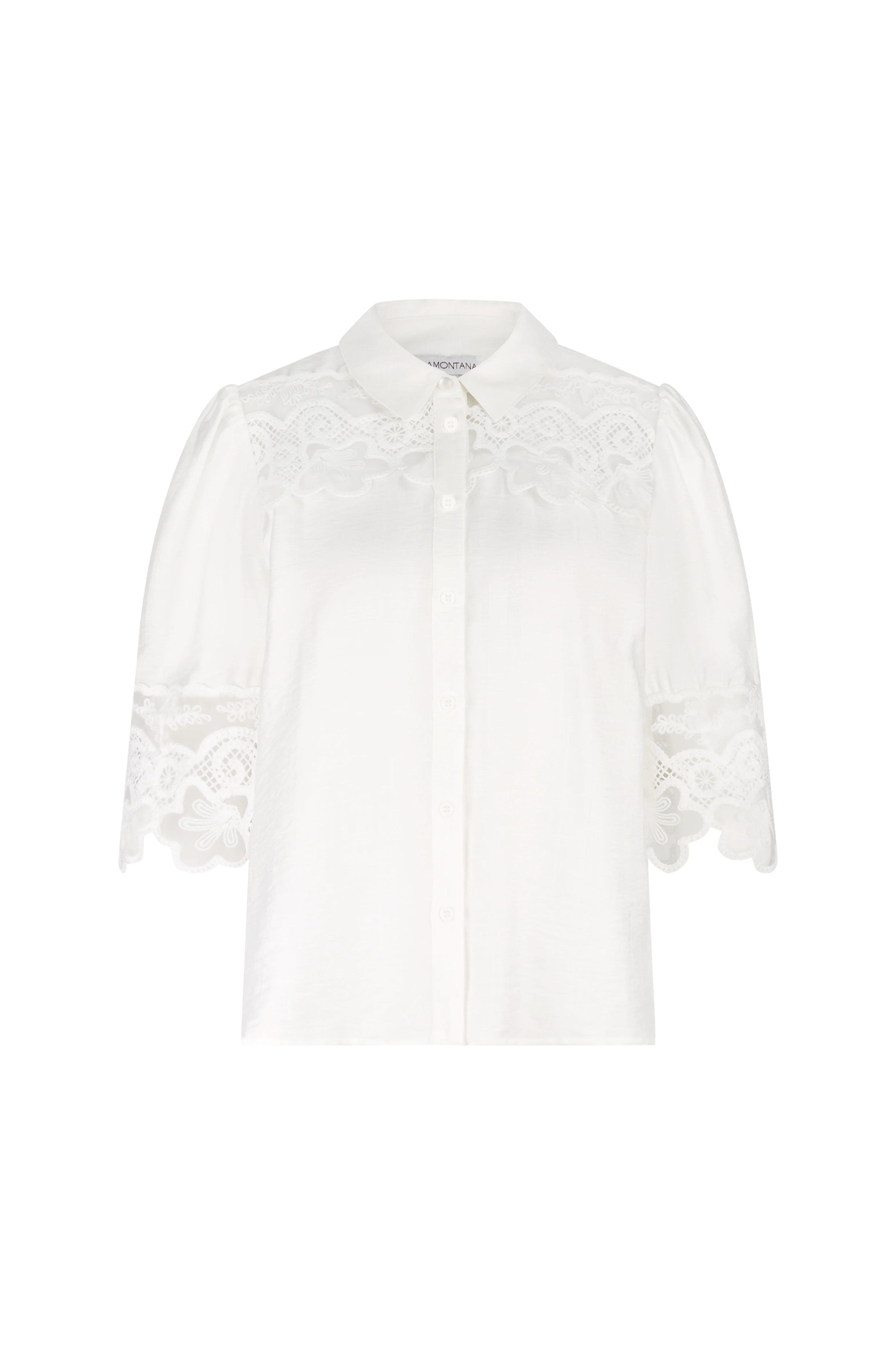 Blouse Lace Details Offwhite O06-19-301 2 - Image 2