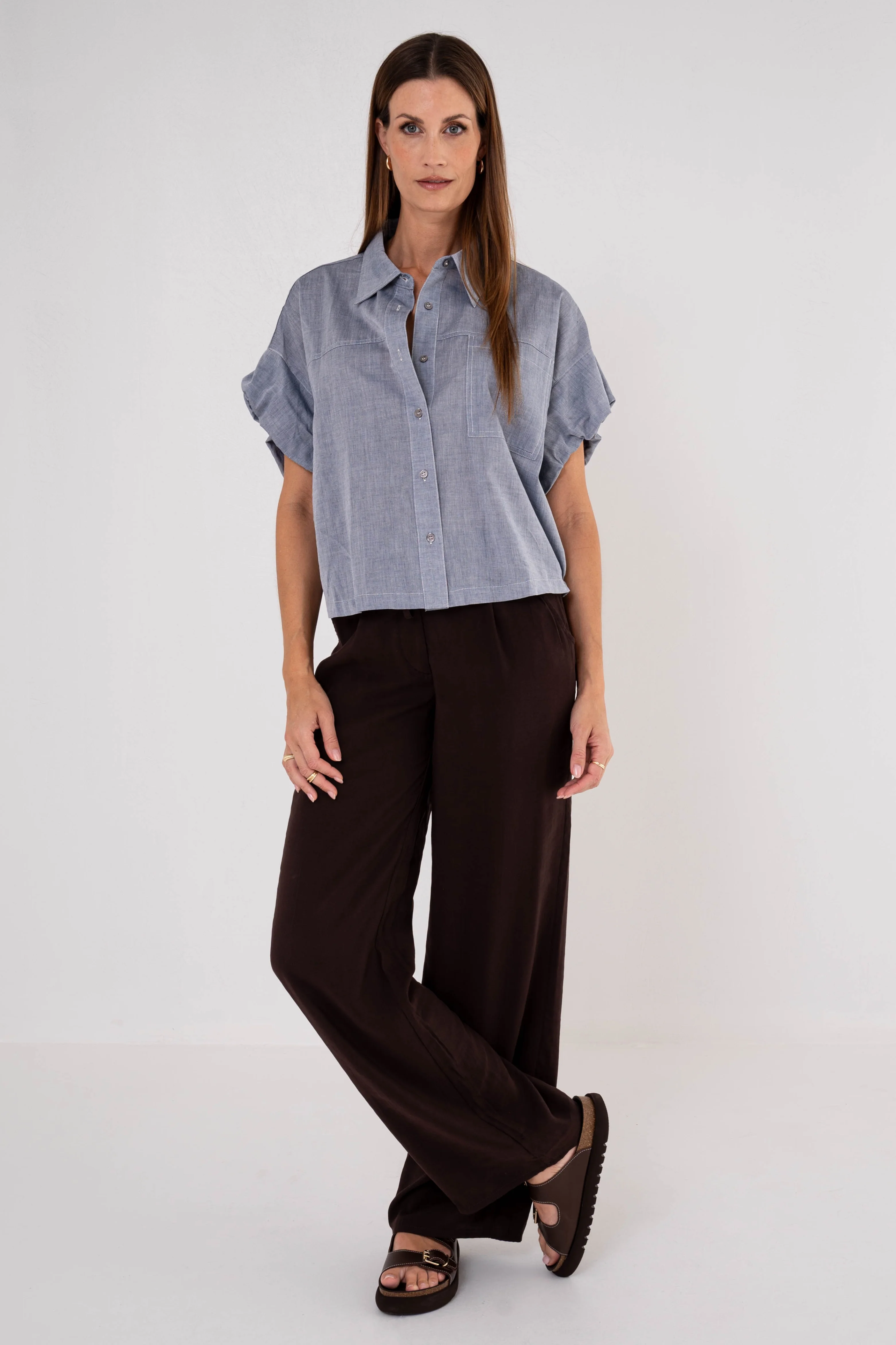 Blouse Sindy Jeans Blue - Image 4