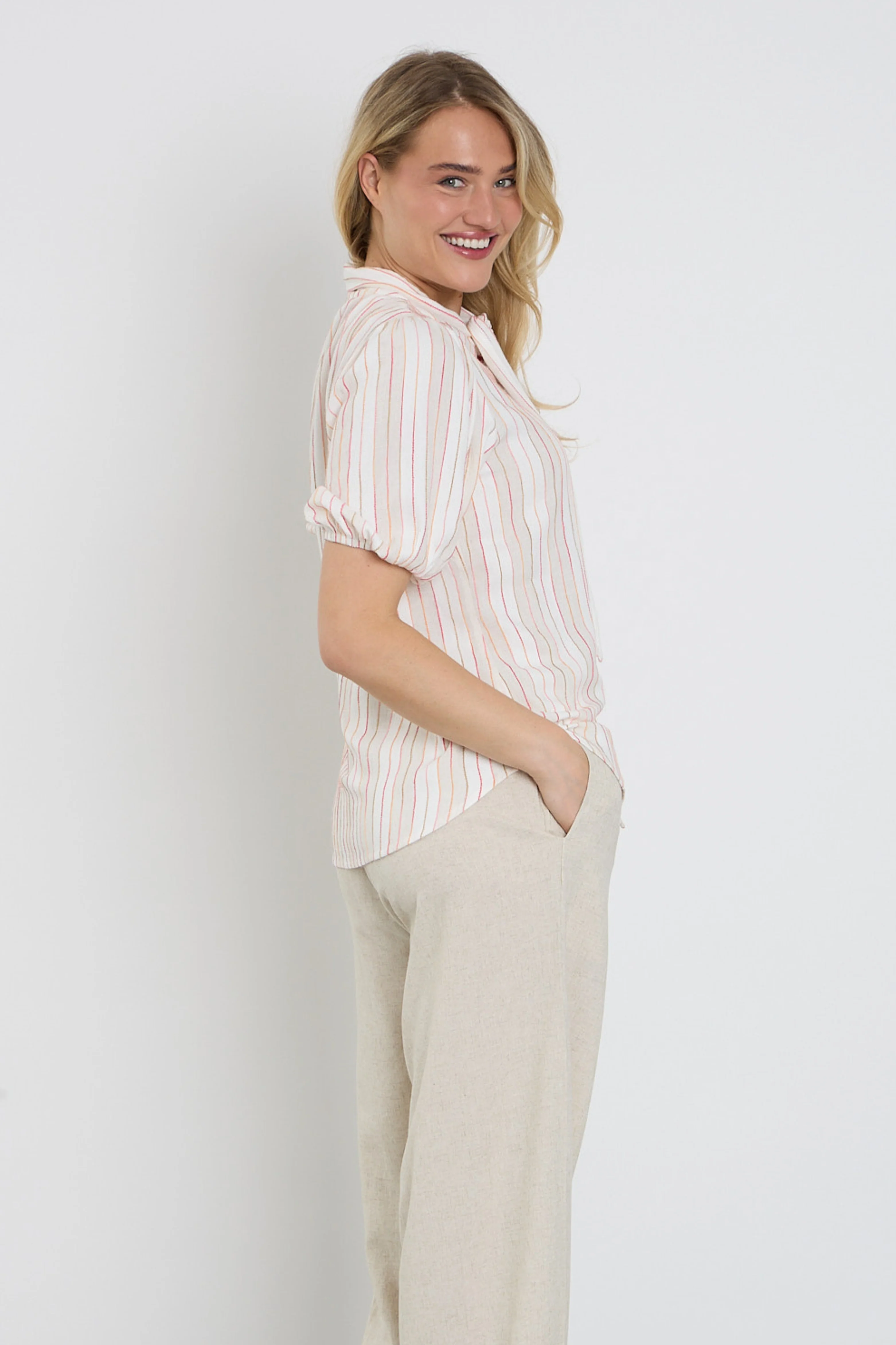 Blouse Siny Striped Linen - Image 2