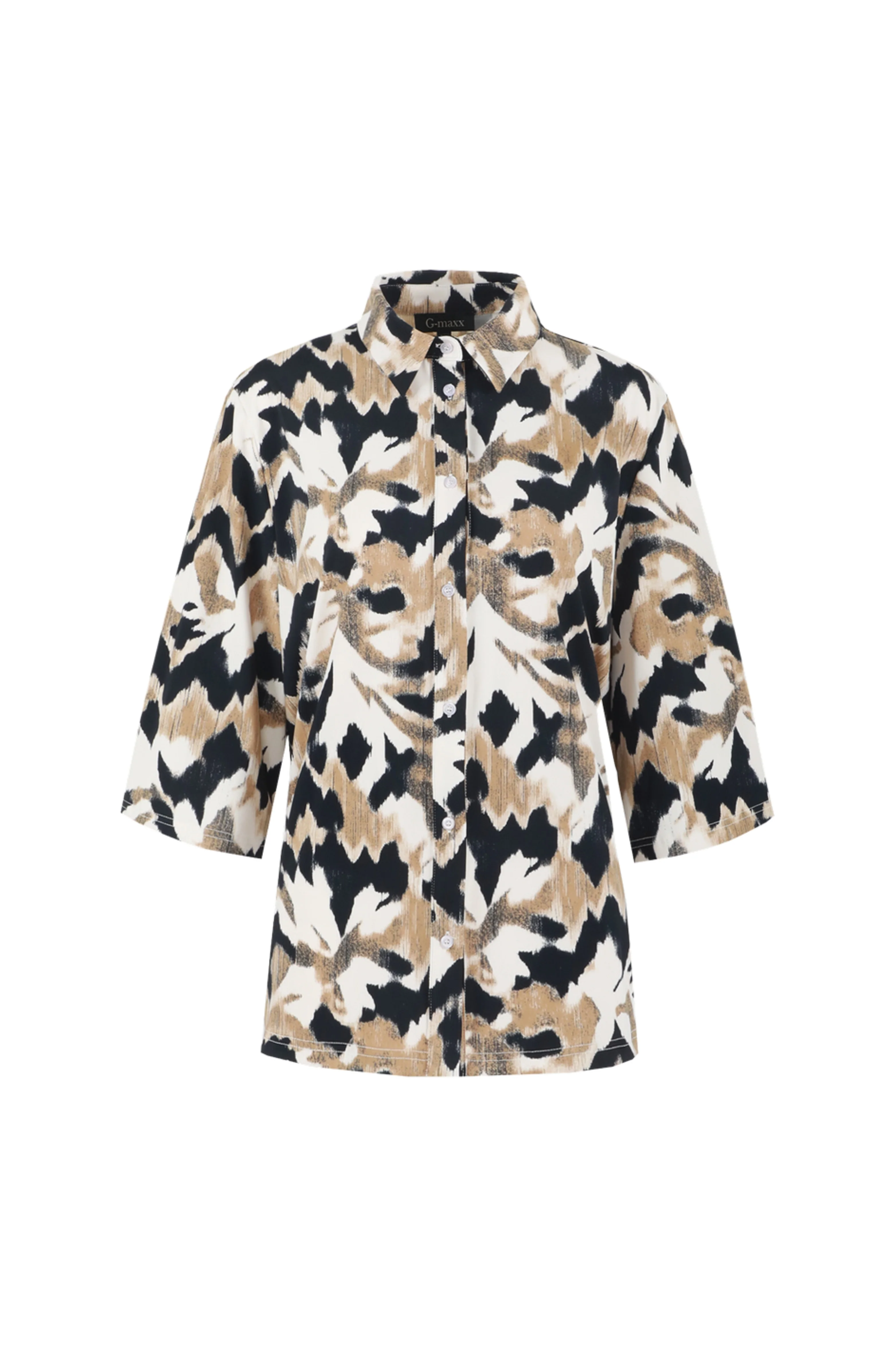 Blouse Uma Light Camel Black - Image 2