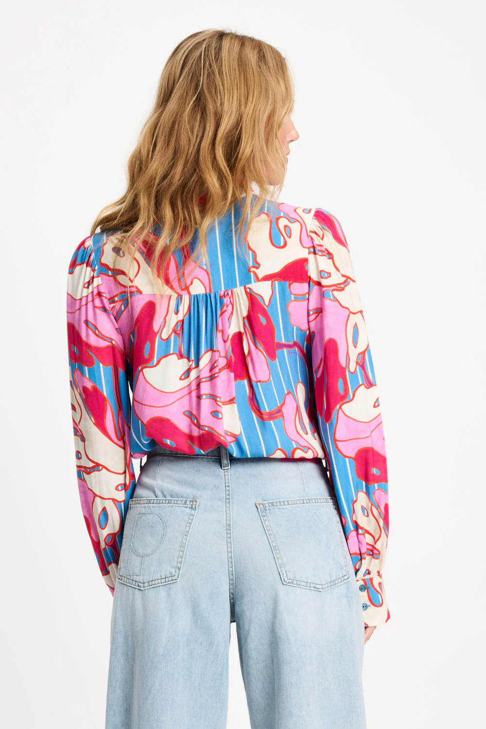 Blouse Urban Flora Stripe Multi Colour SP9500 - Image 10