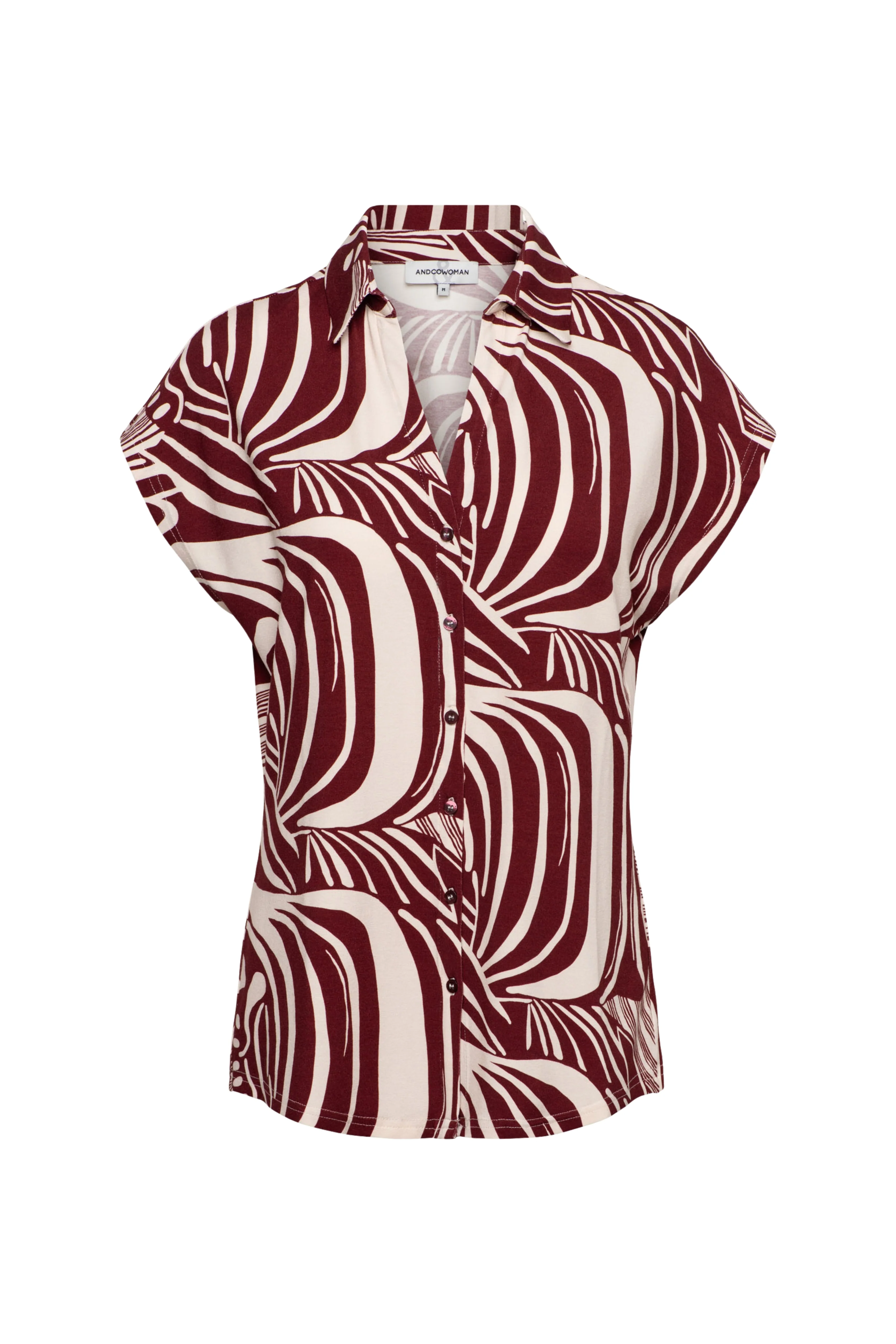 Blouse Valetta Weave Claret Multi BL444 - Image 2