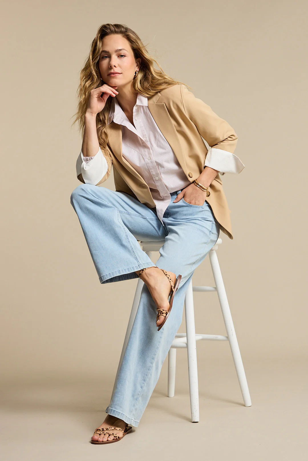 Broek Brielle Flare Denim Light Blue SRB4846 L31 - Image 7