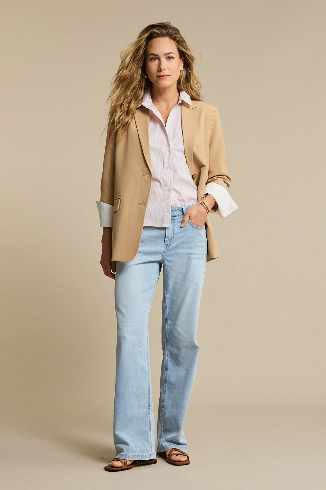 Broek Brielle Flare Denim Light Blue SRB4846 L31 - Image 8