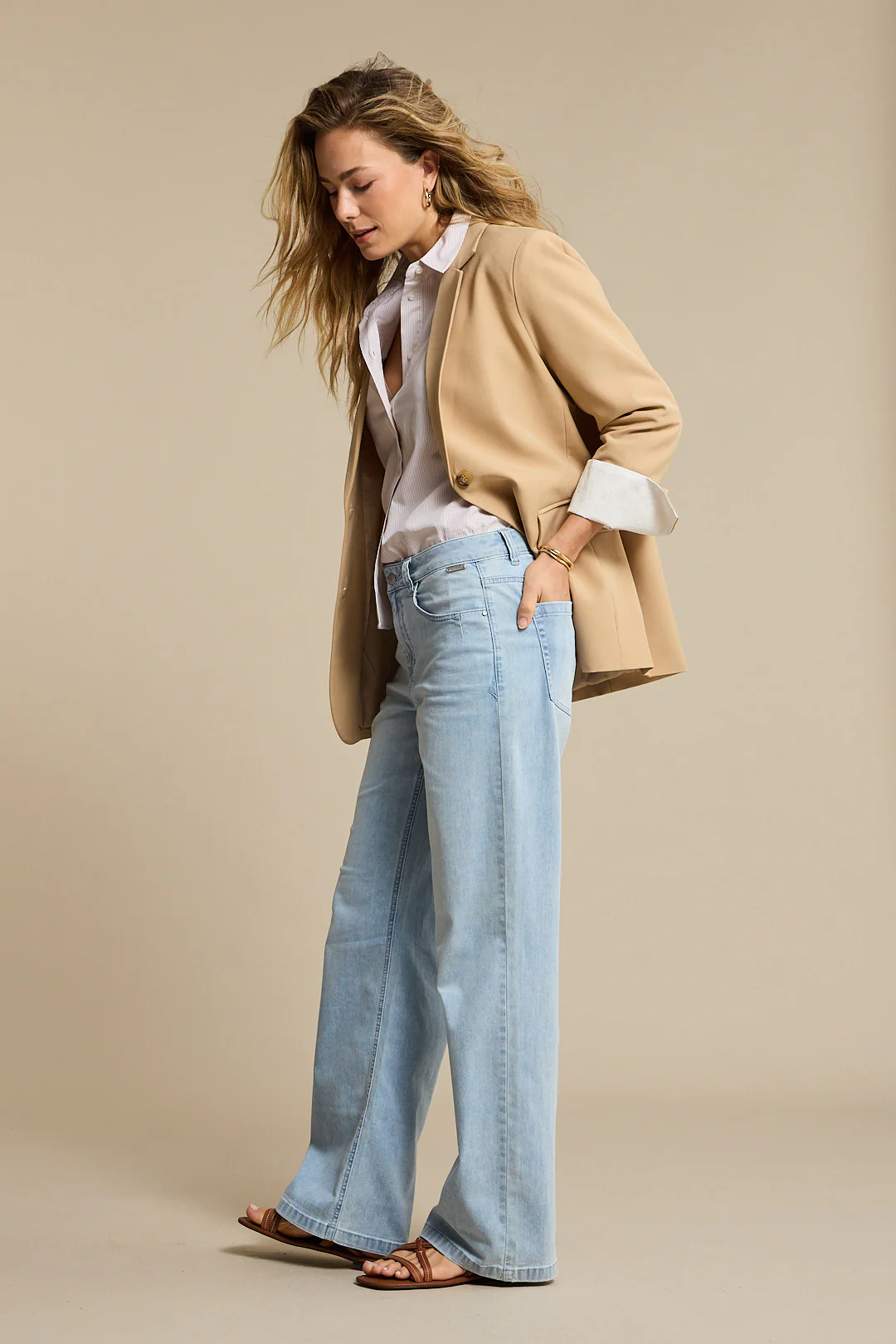 Broek Brielle Flare Denim Light Blue SRB4846 L31 - Image 9