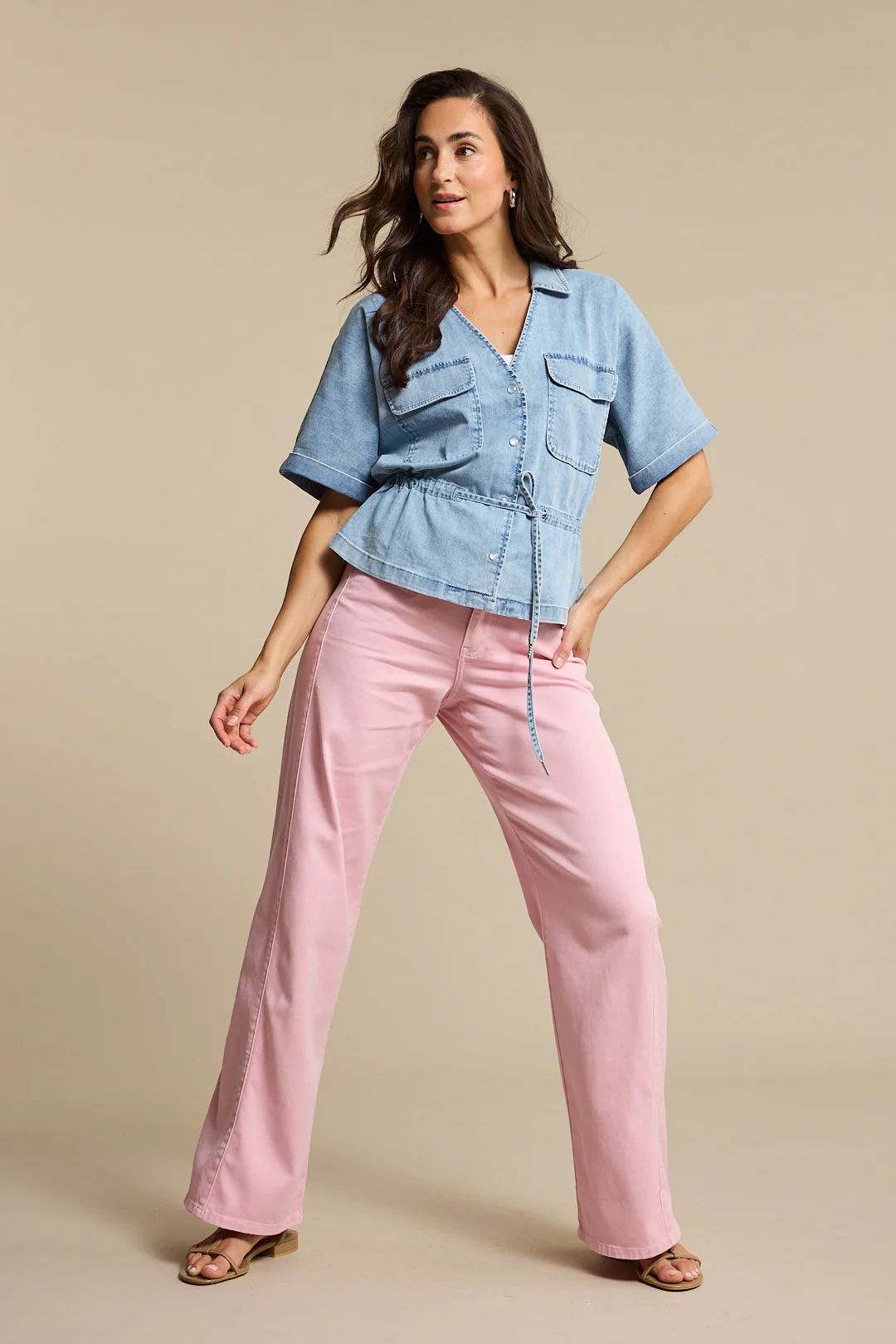 Broek Claudette Cotton Linen Blossom SRB4872 L33 - Image 8