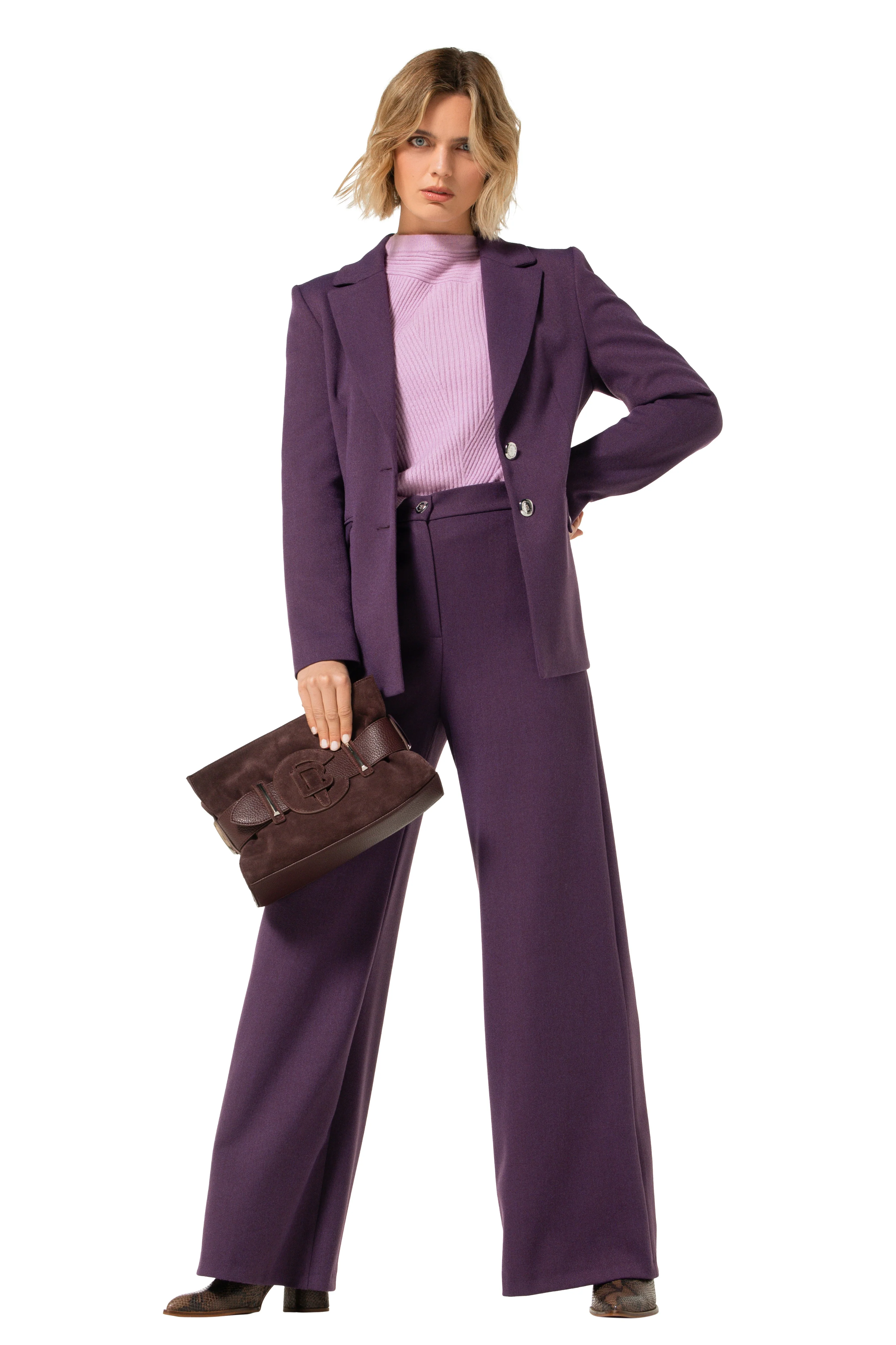 Broek Effen Purple 4567-44 - Image 3