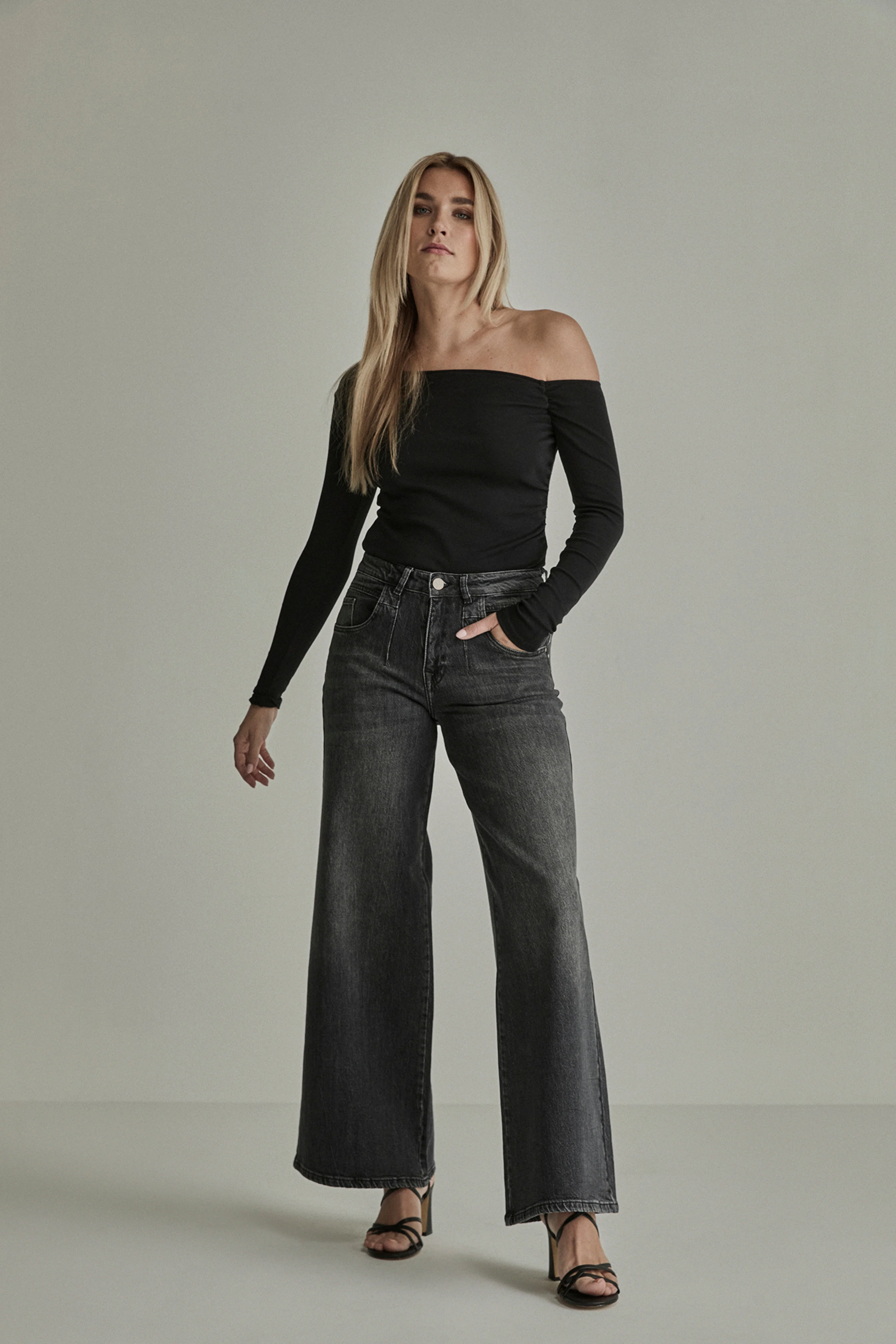 Broek Lizzy Stud Shadow Black FW261266431 L32 - Image 4
