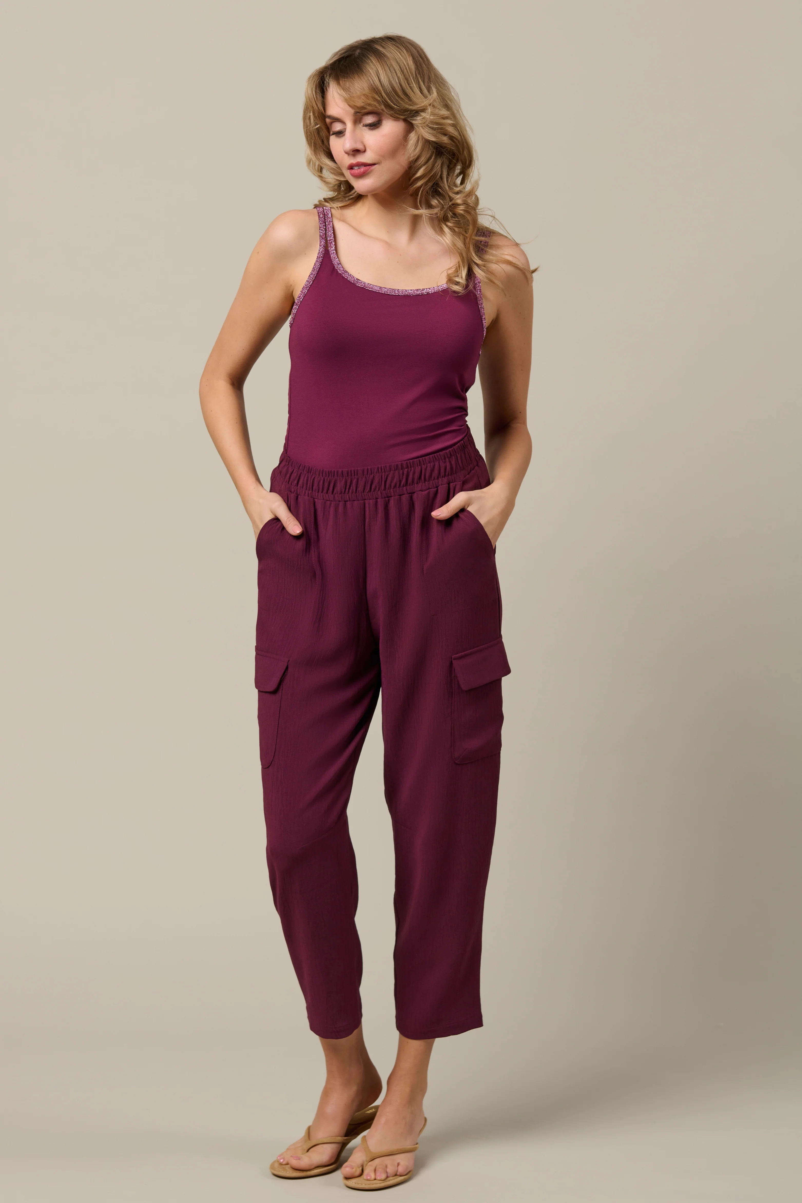 Broek Mandy Plum PA444