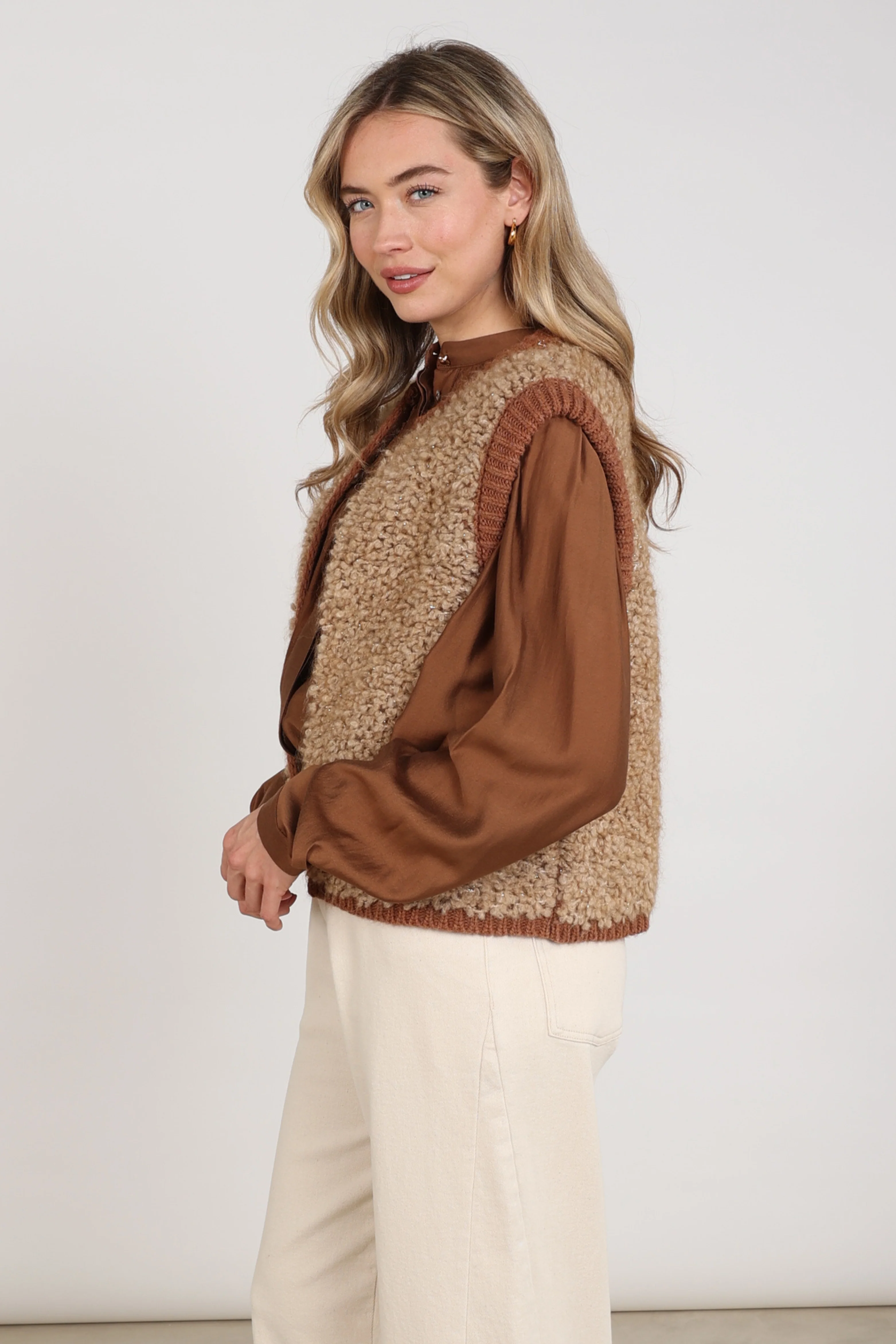 Gilet Lana Toffee Espresso NKF08031 - Image 3
