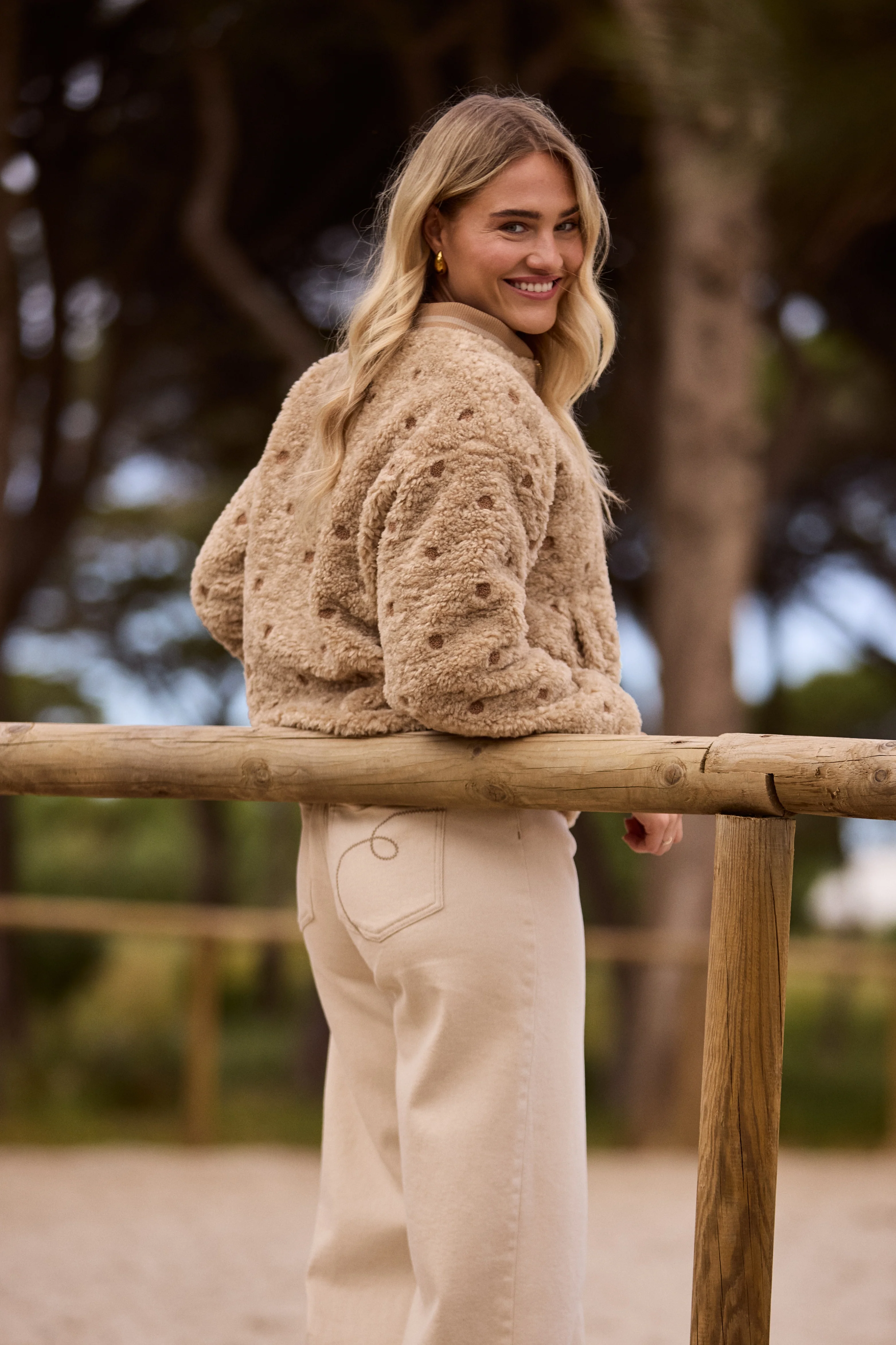 Jacket Henny Dots Sand NKF13114 - Image 5