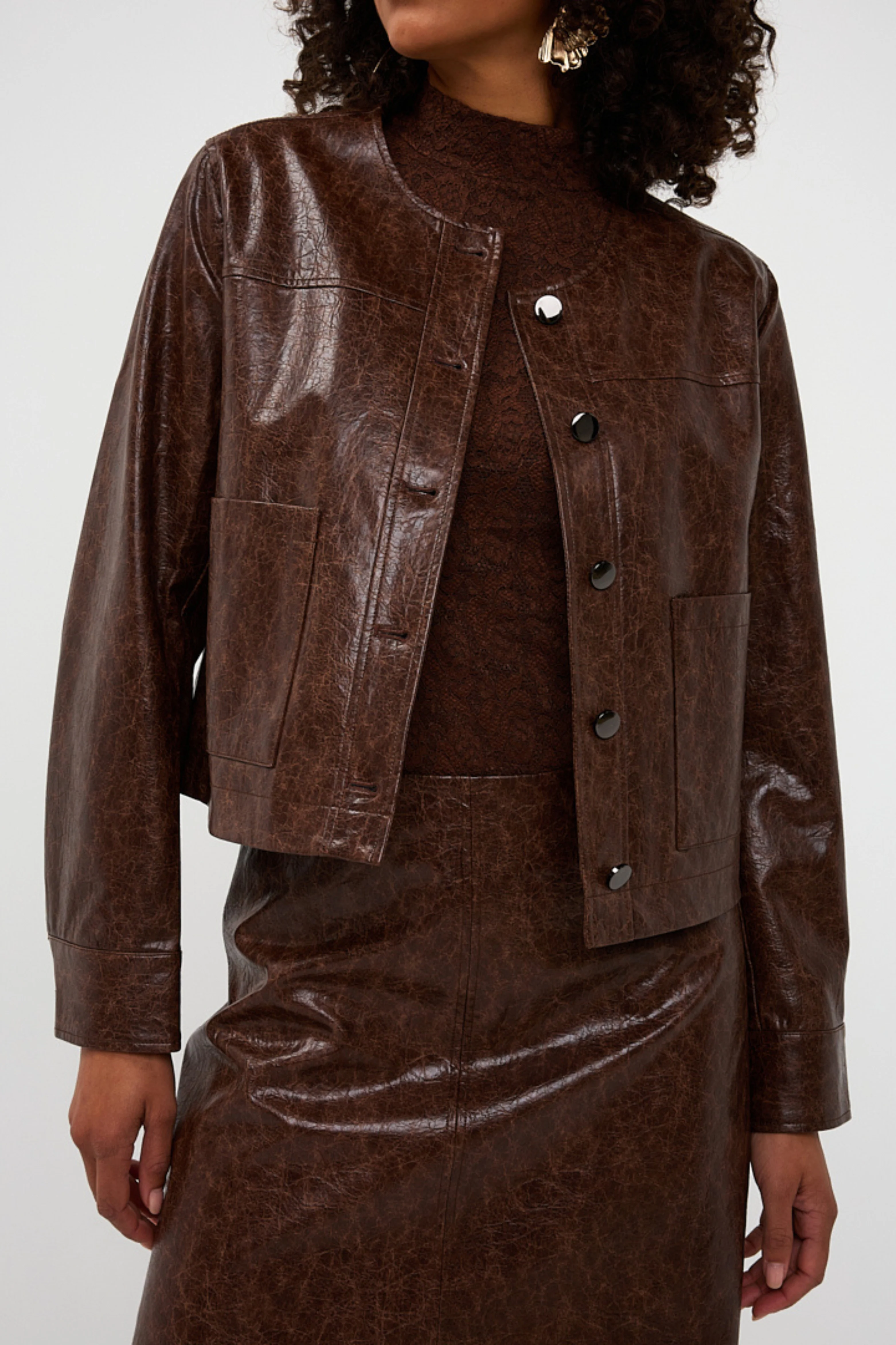 Jacket Lacquer Chocolate W25.11700 - Image 6