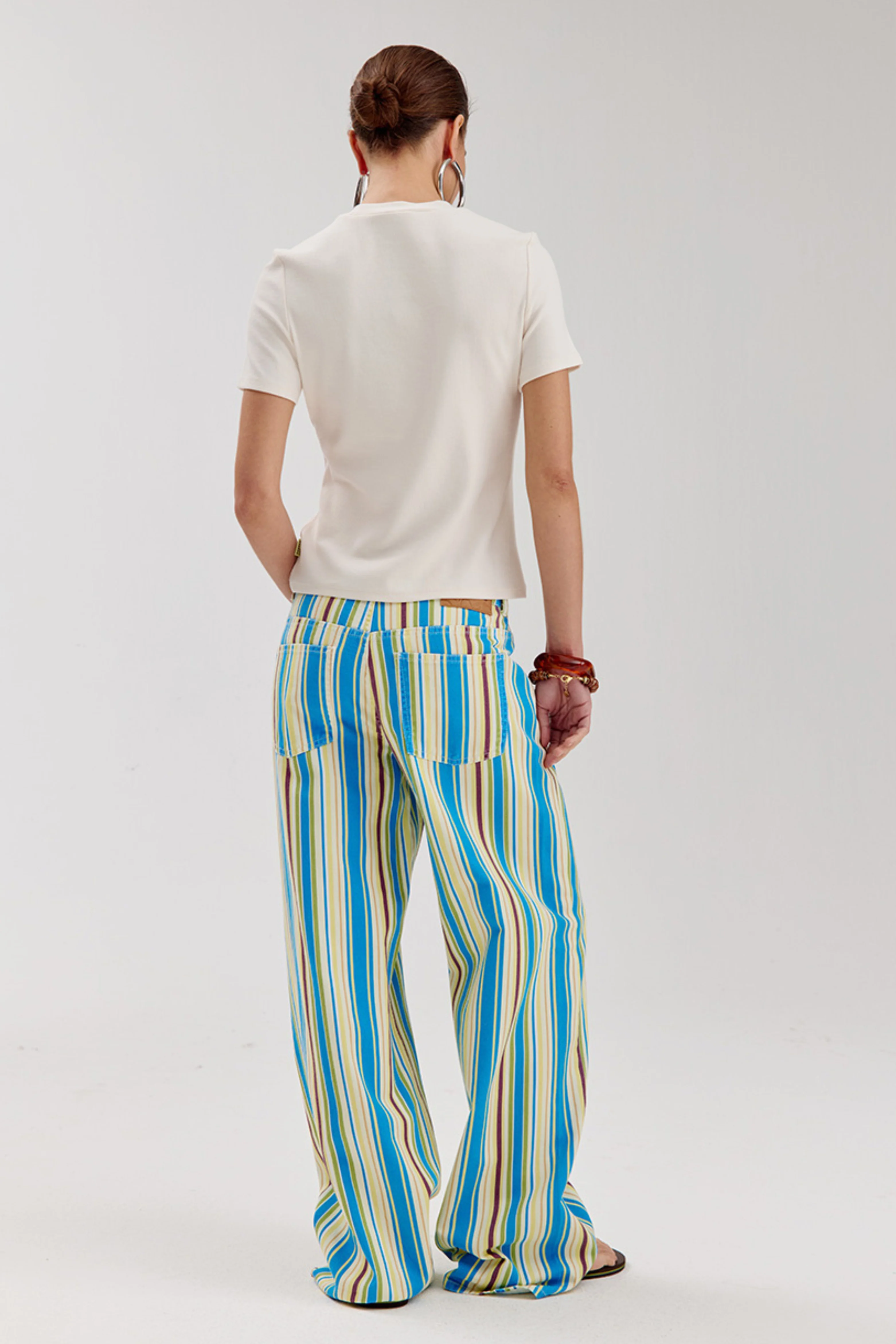 Jeans Mayra Multi Stripe Blue HS6R103 - Image 3