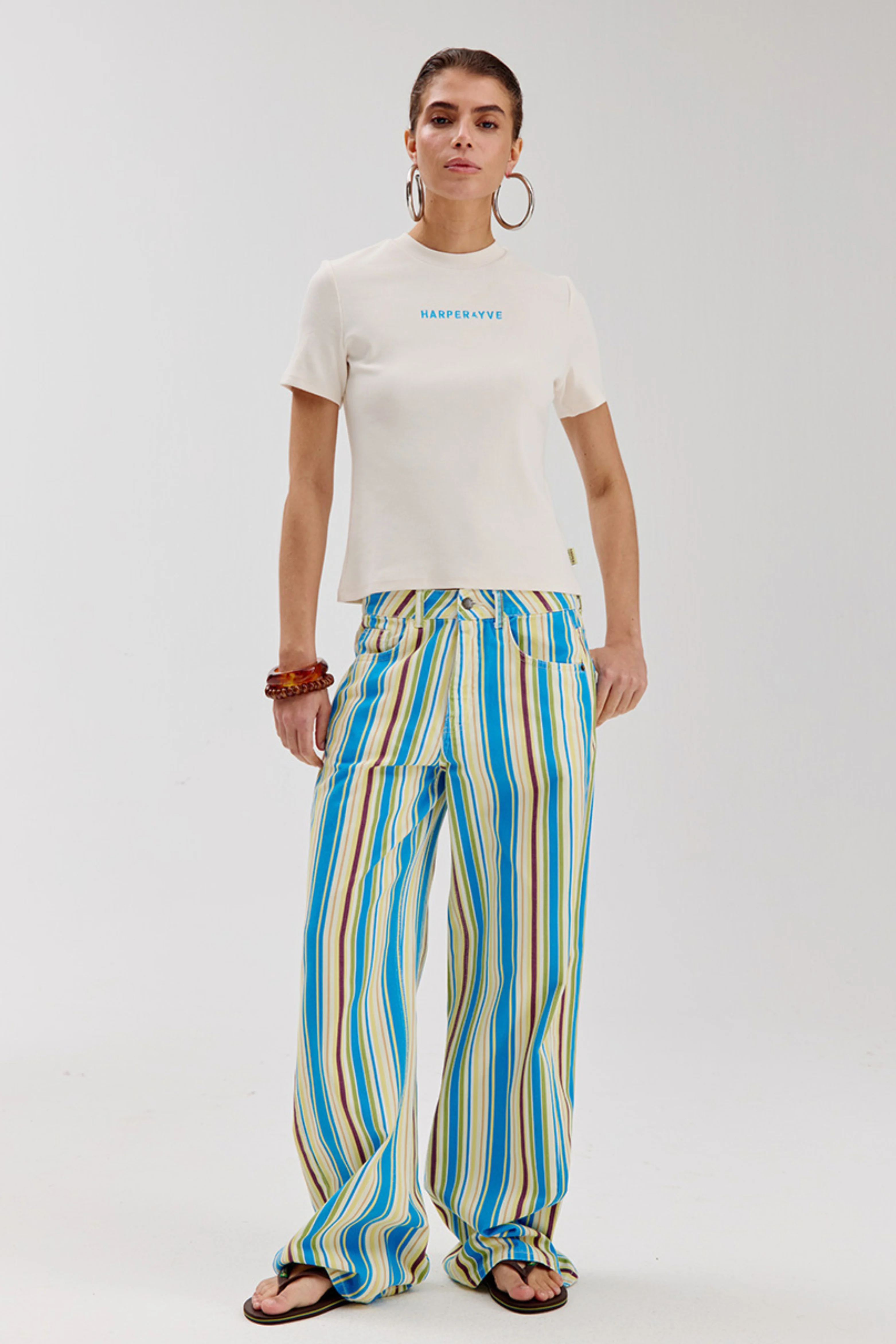 Jeans Mayra Multi Stripe Blue HS6R103 - Image 6