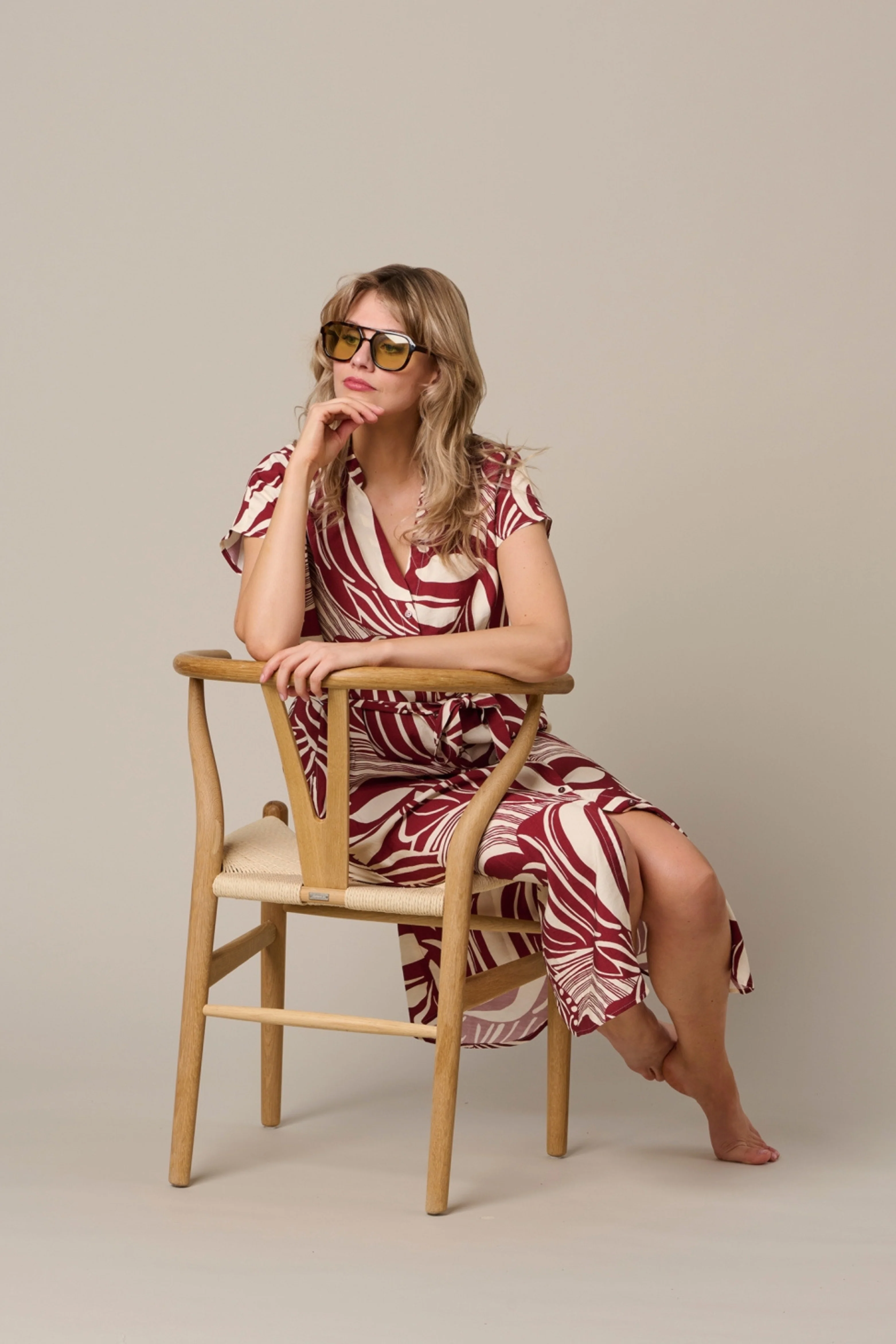 Jurk Liva Weave Claret Multi DR311 - Image 5