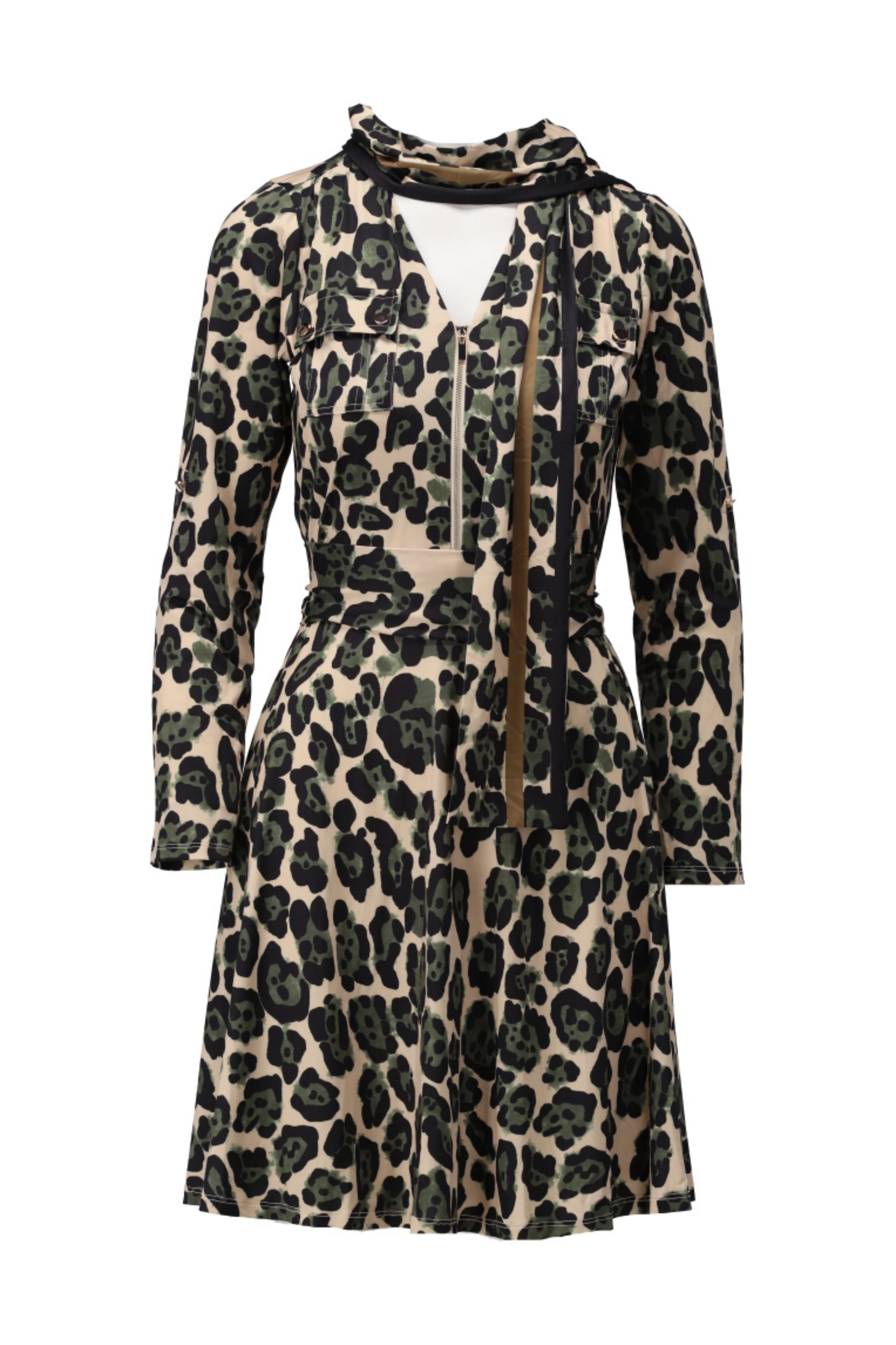Jurk Met Luipaard Print B111-P014 - Image 2