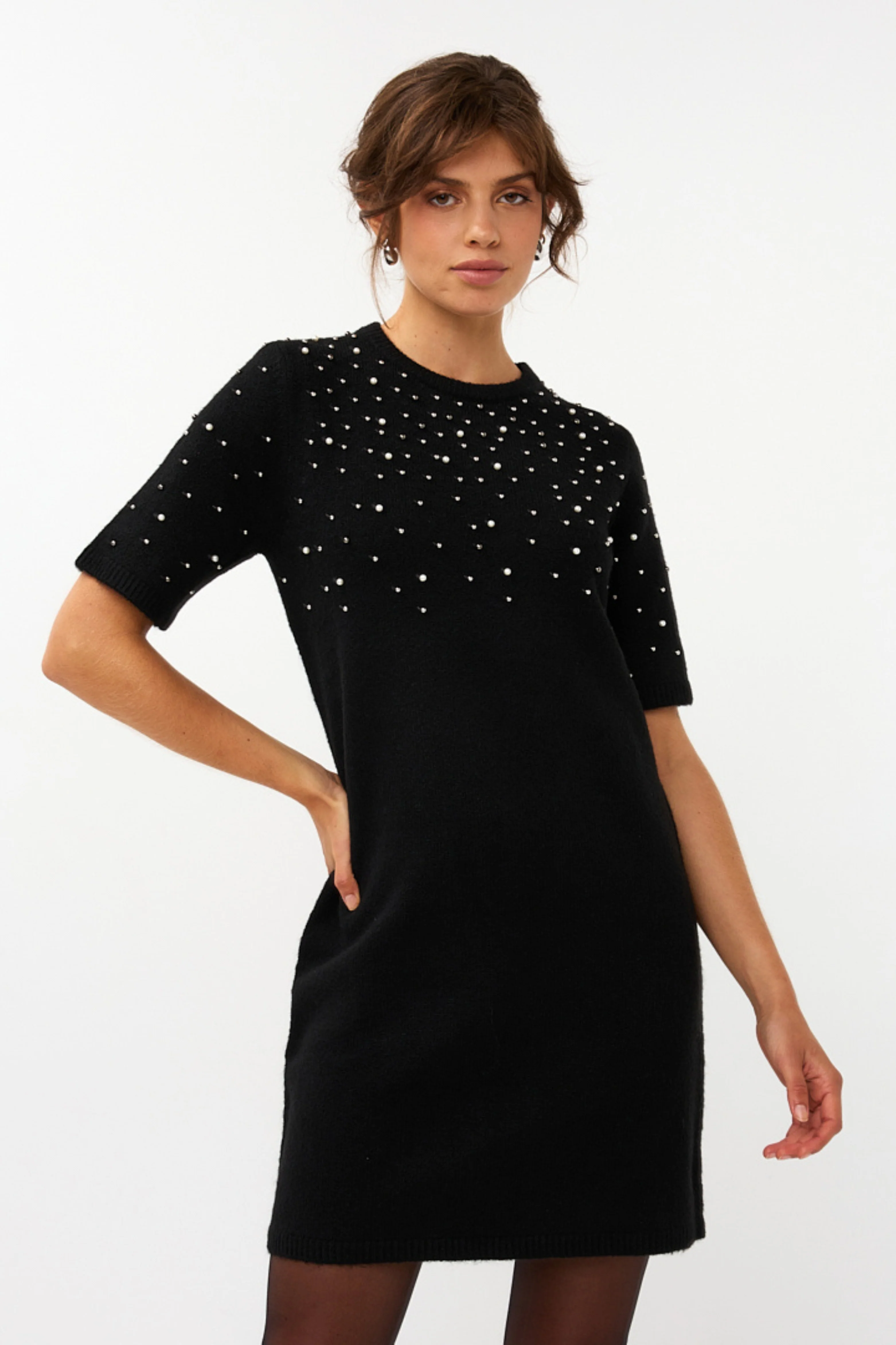 Jurk Pearls Black W25.07712 - Image 2
