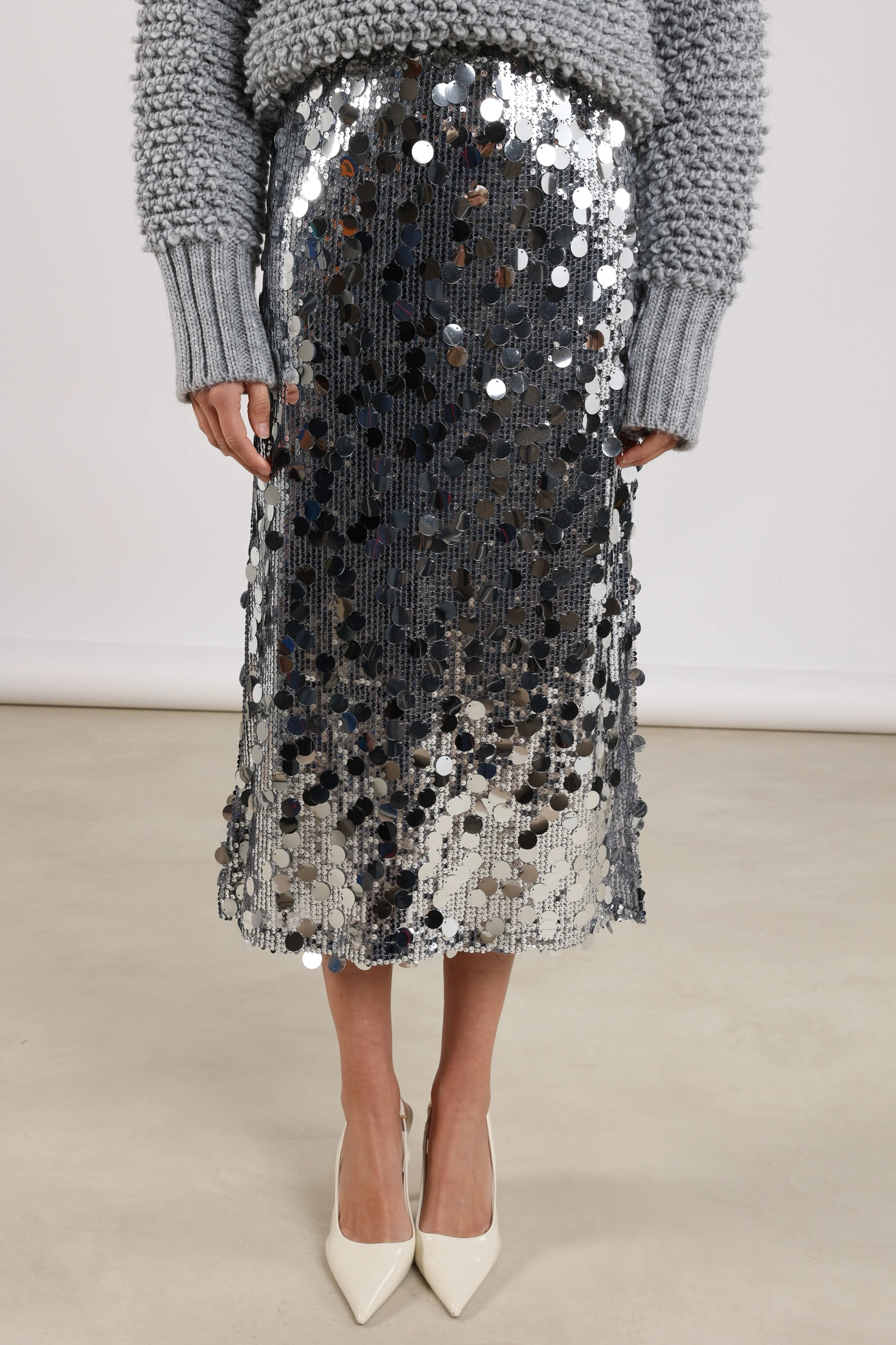 Rok Bella Paillet Silver NKF10002