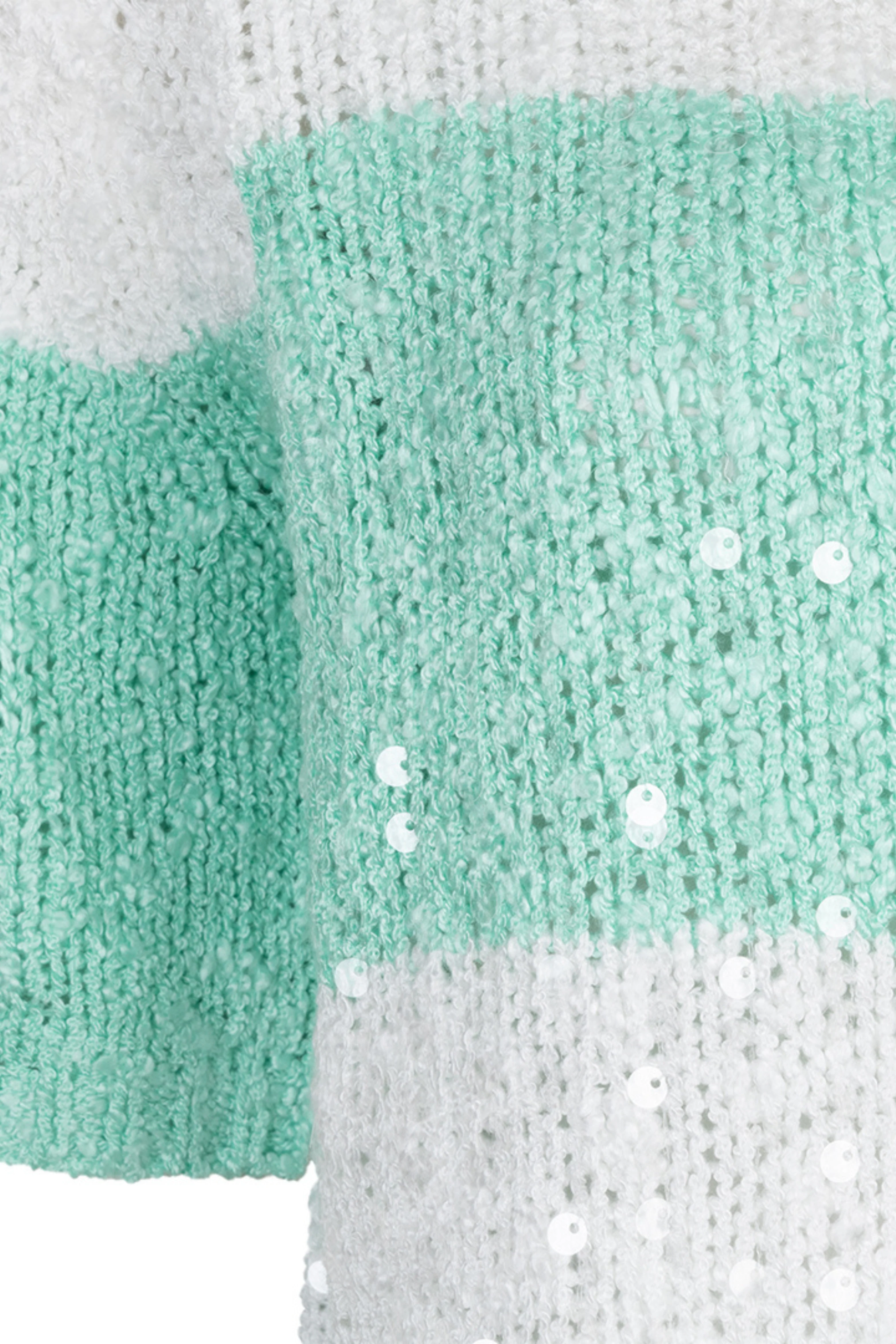 Sweater Striped Sequins Offwhite Mint SP26.02007 - Image 9