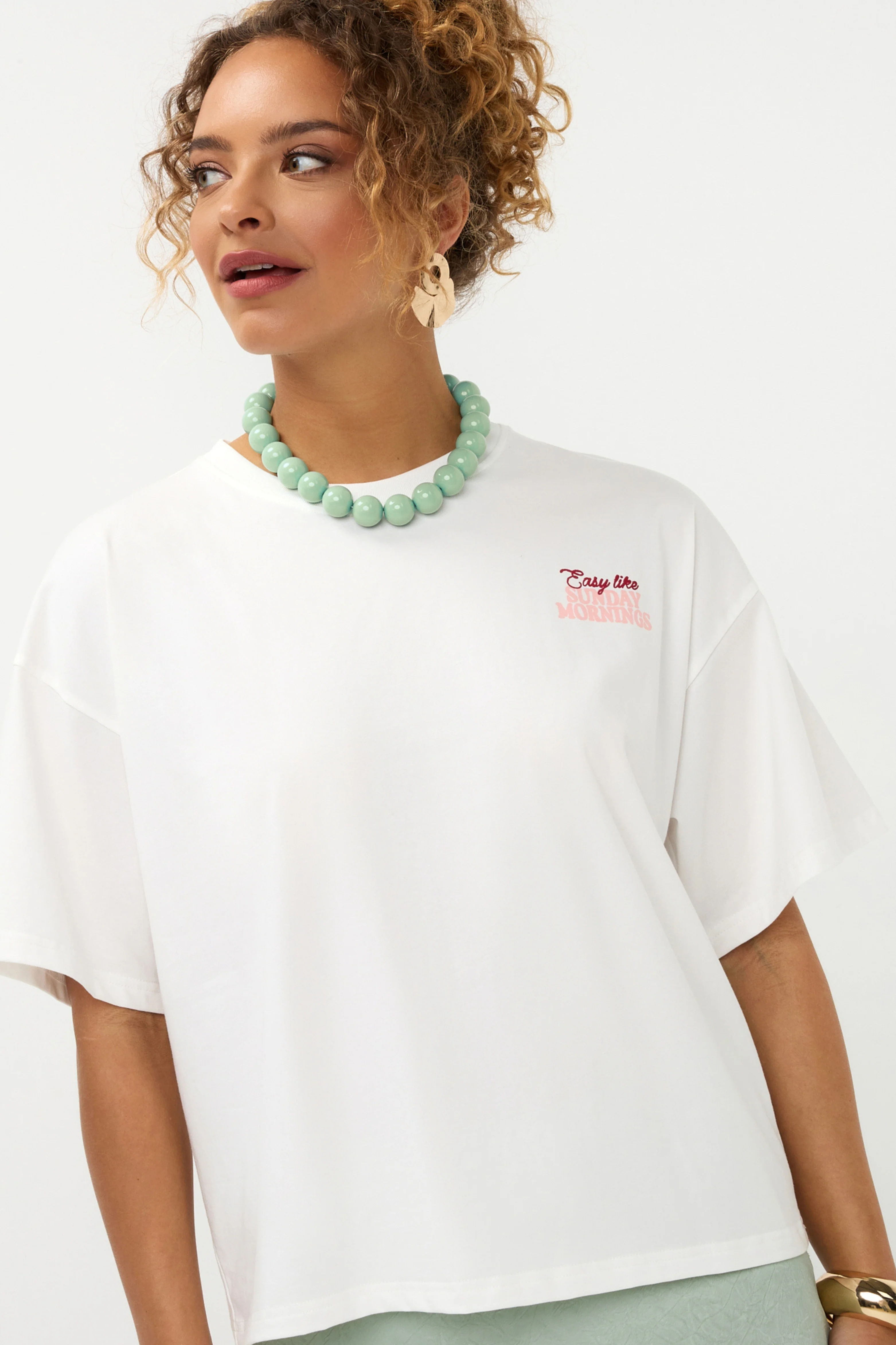T-shirt Sunday Mornings Offwhite - Image 2