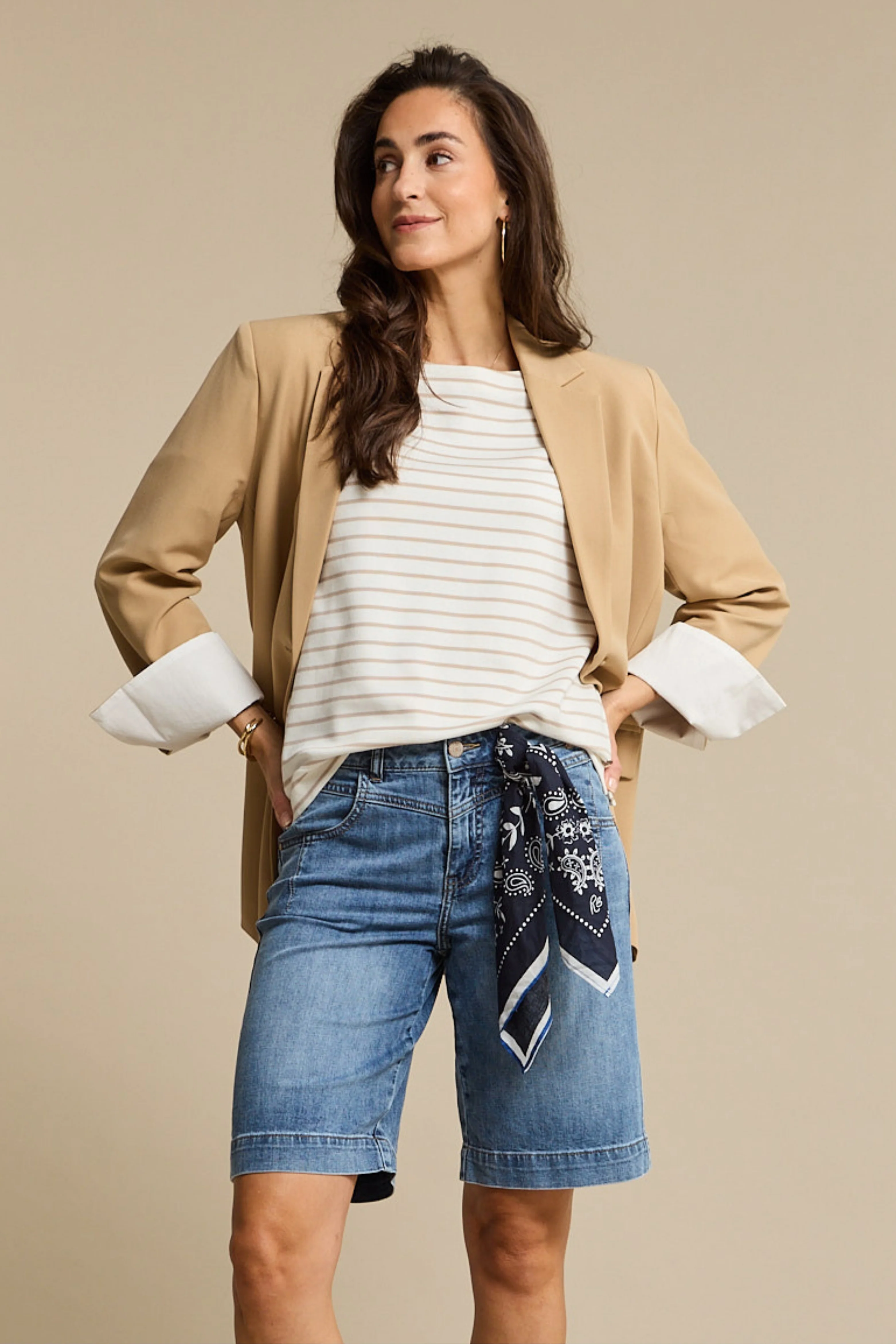 T-shirt Terry Stripe Pebble SRB4754 - Image 2