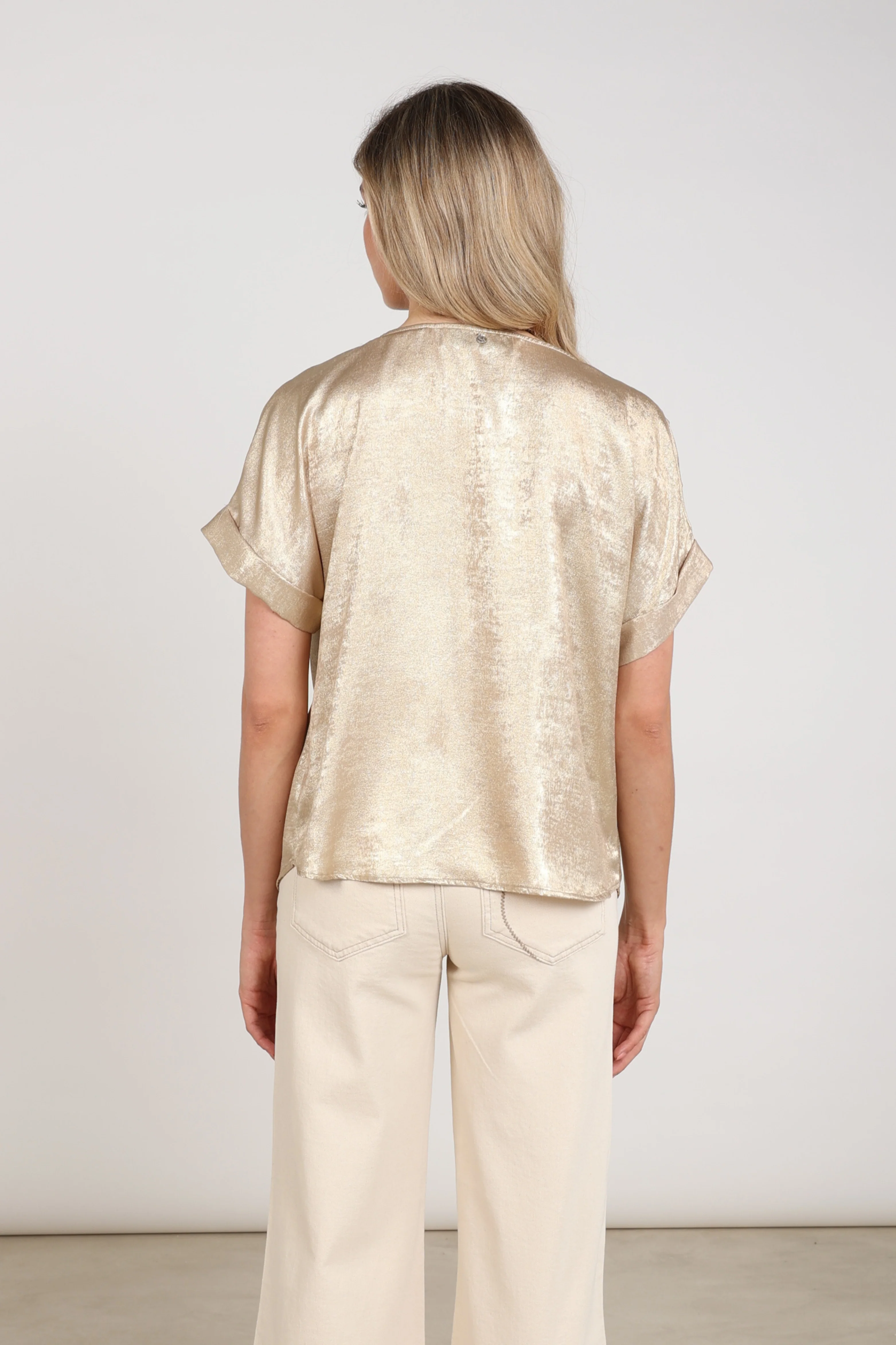 Top Irene Shiny Gold NKF01024 - Image 6