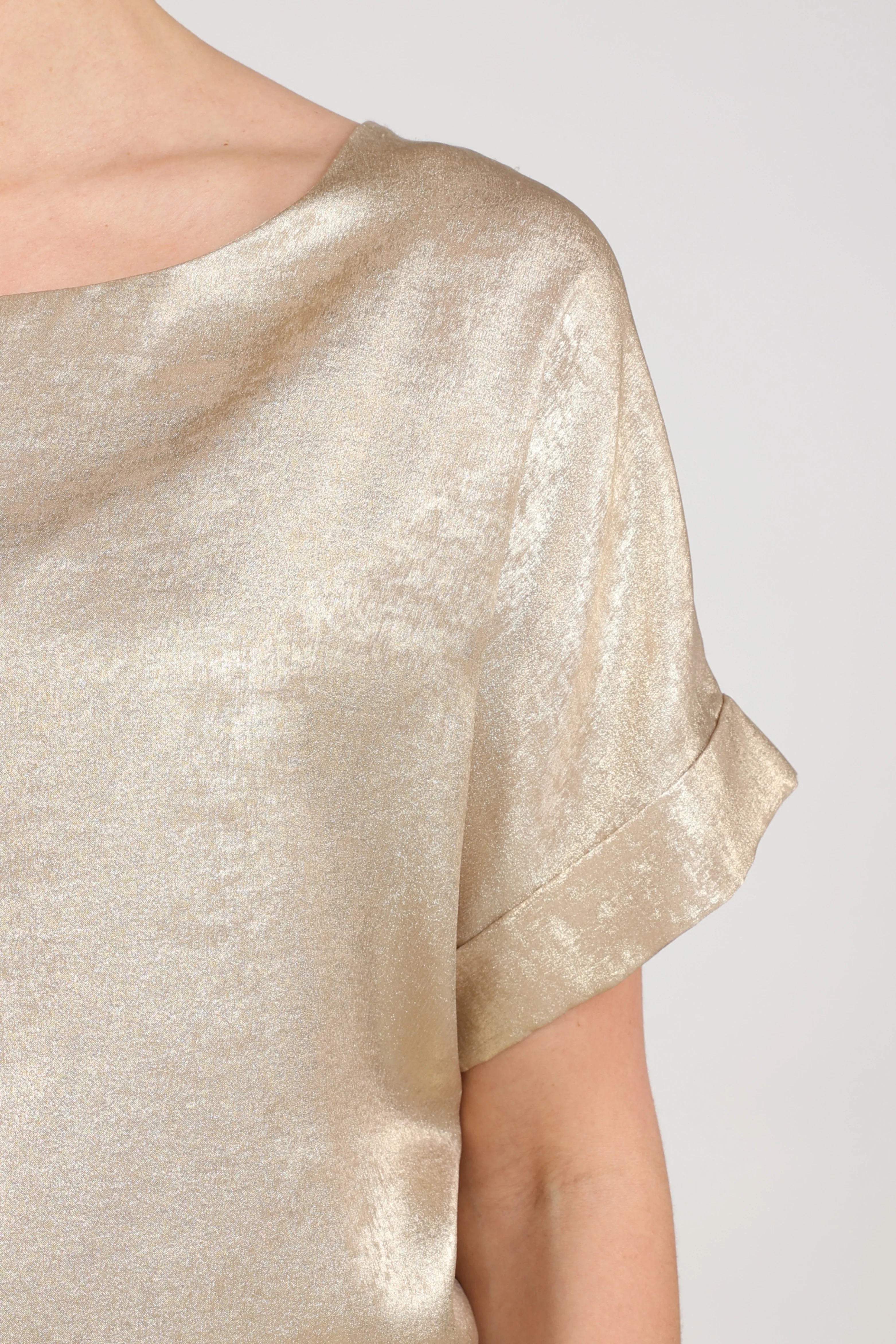Top Irene Shiny Gold NKF01024 - Image 7