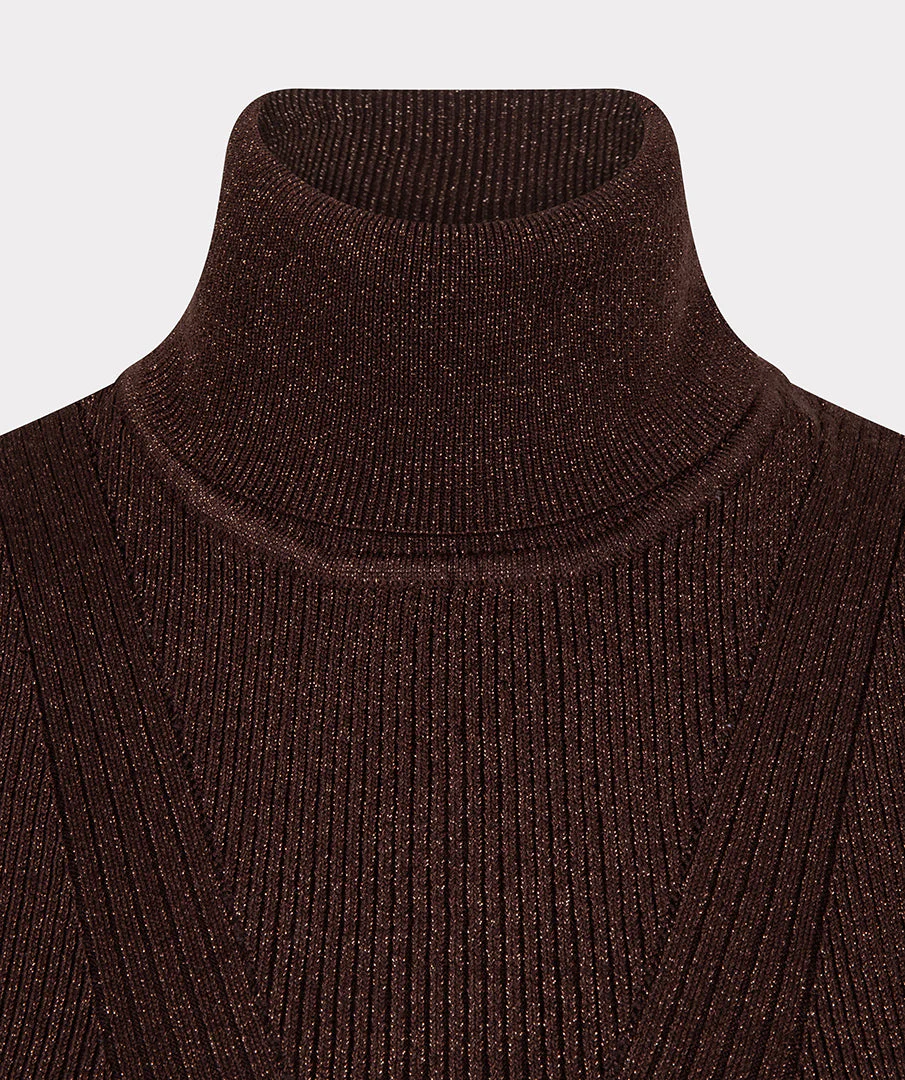 Top slv/lss col lurex Chocolate F24.31500 - Image 8
