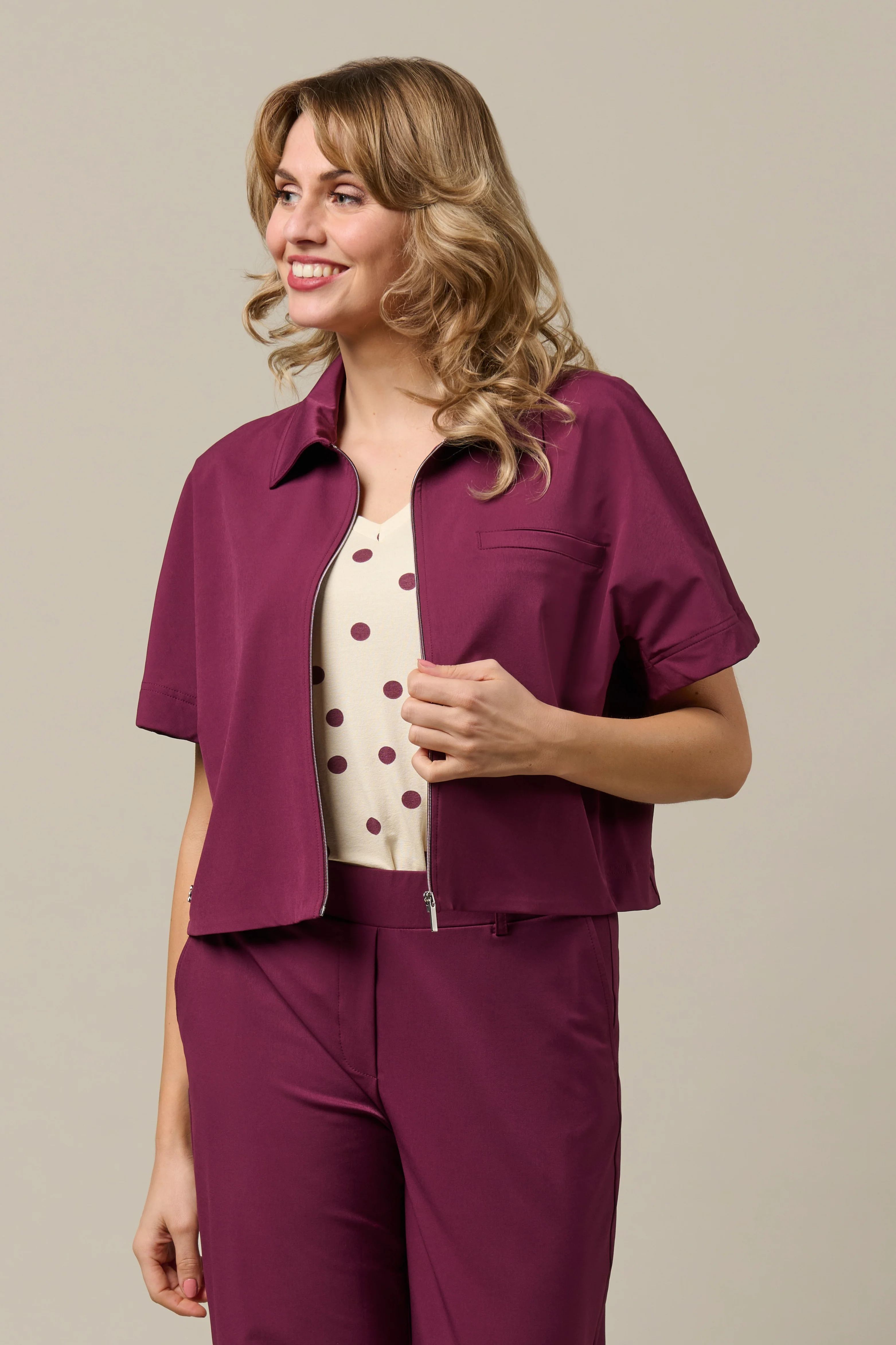 Travel Blouse Peike Plum JA158 - Image 3