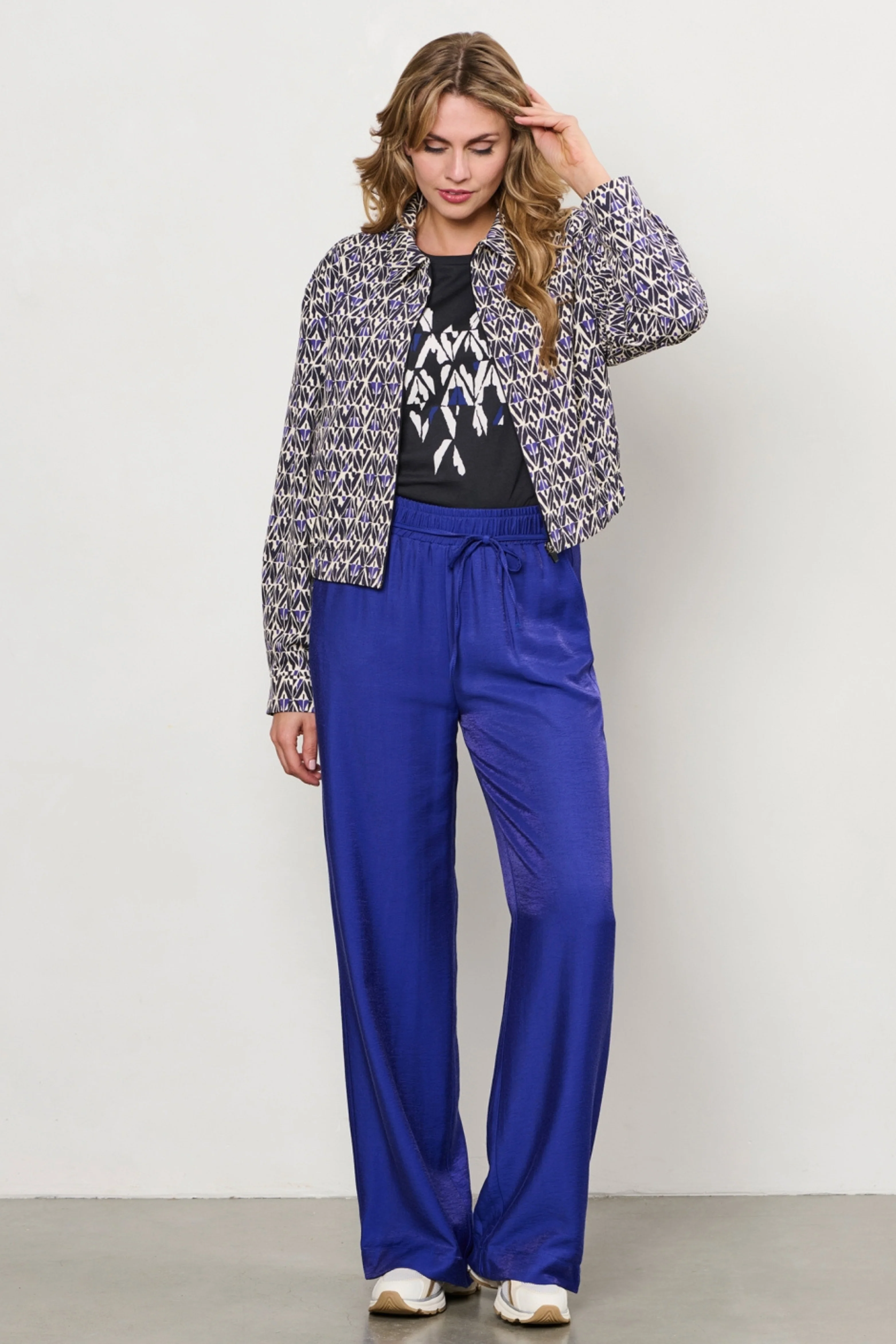Travel Jacket Paloma Graphic Navy Multi JA134 - Image 5