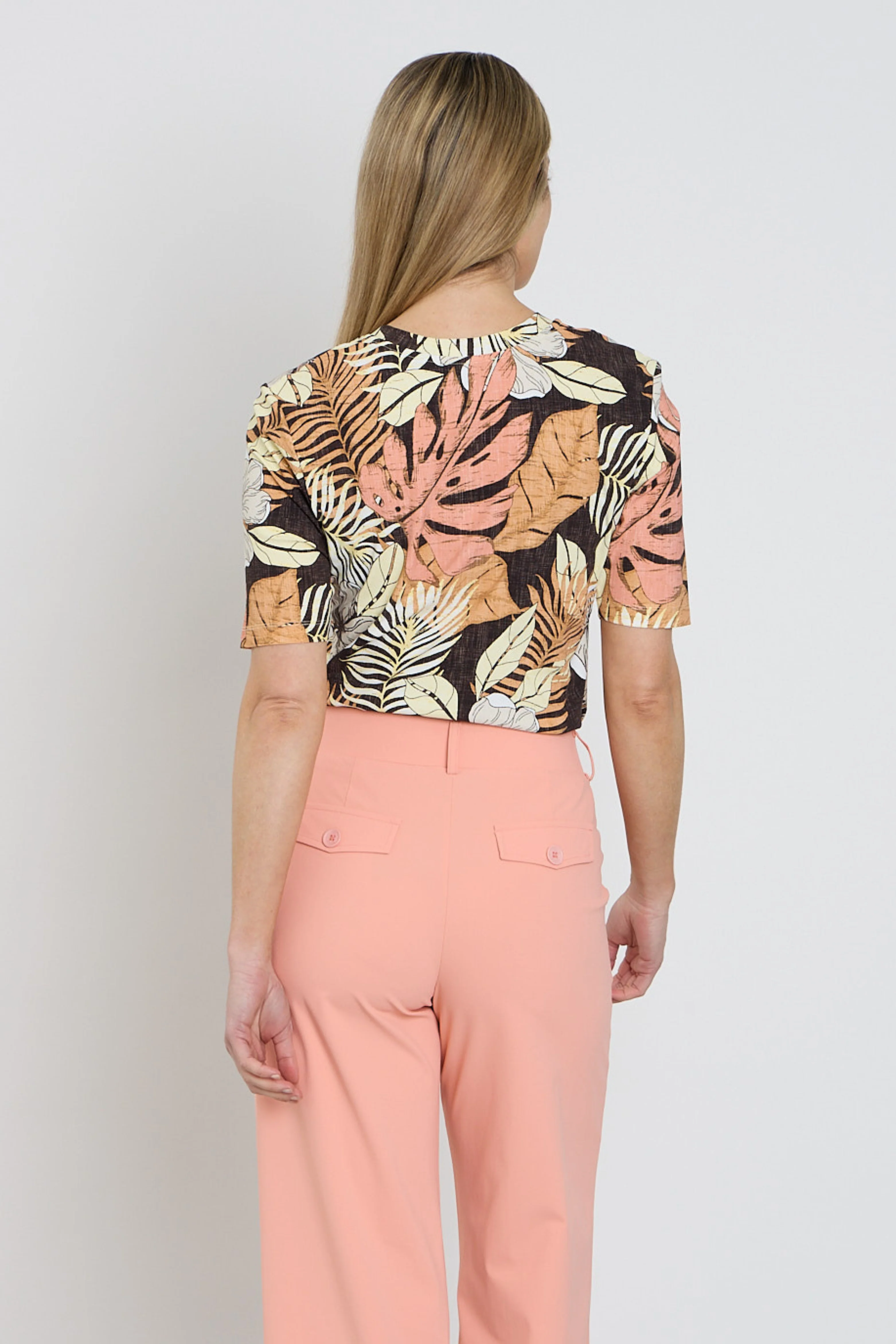 Travel Top Botanical Print Espresso 202271 - Image 3