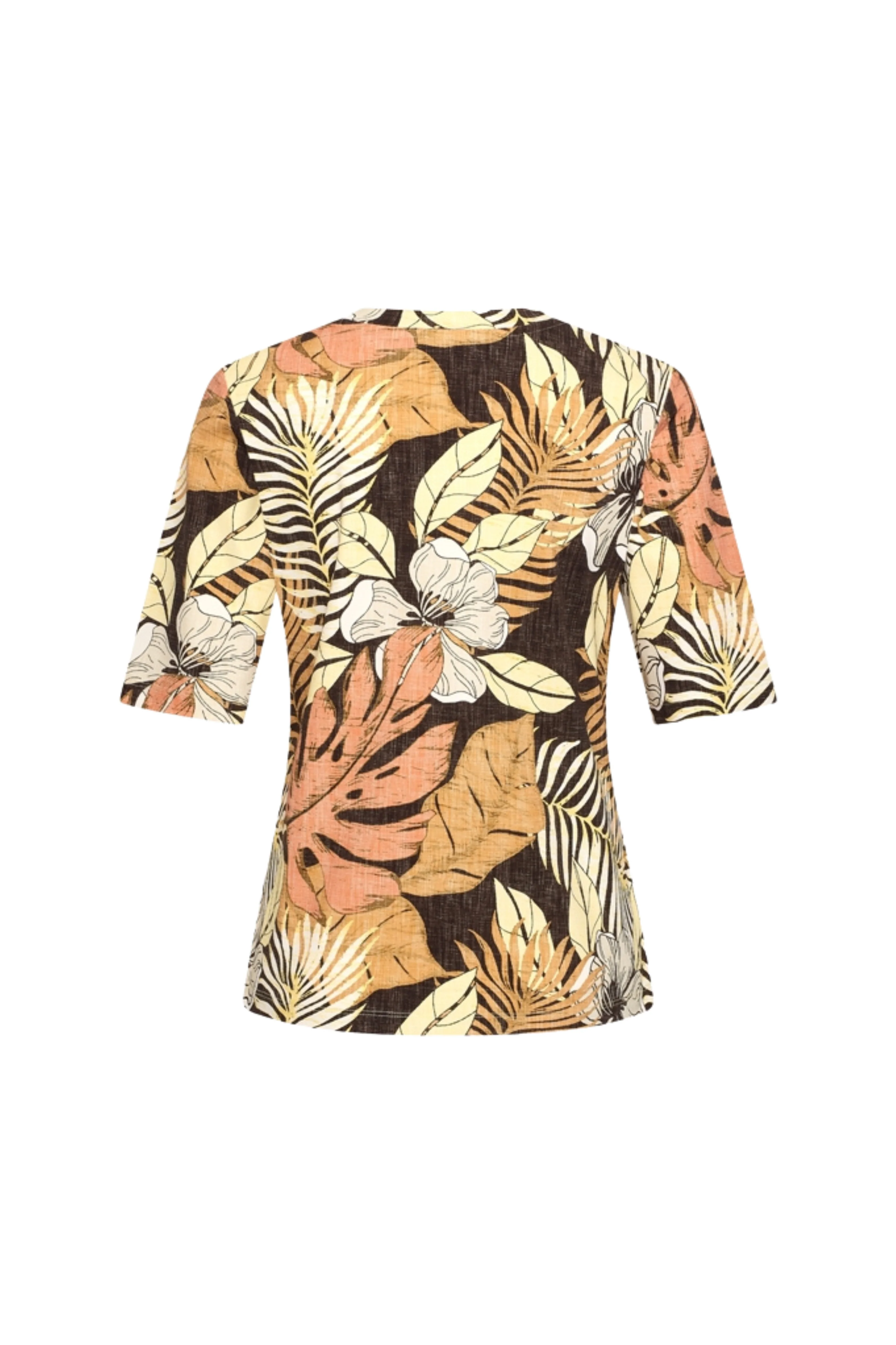 Travel Top Botanical Print Espresso 202271 - Image 4
