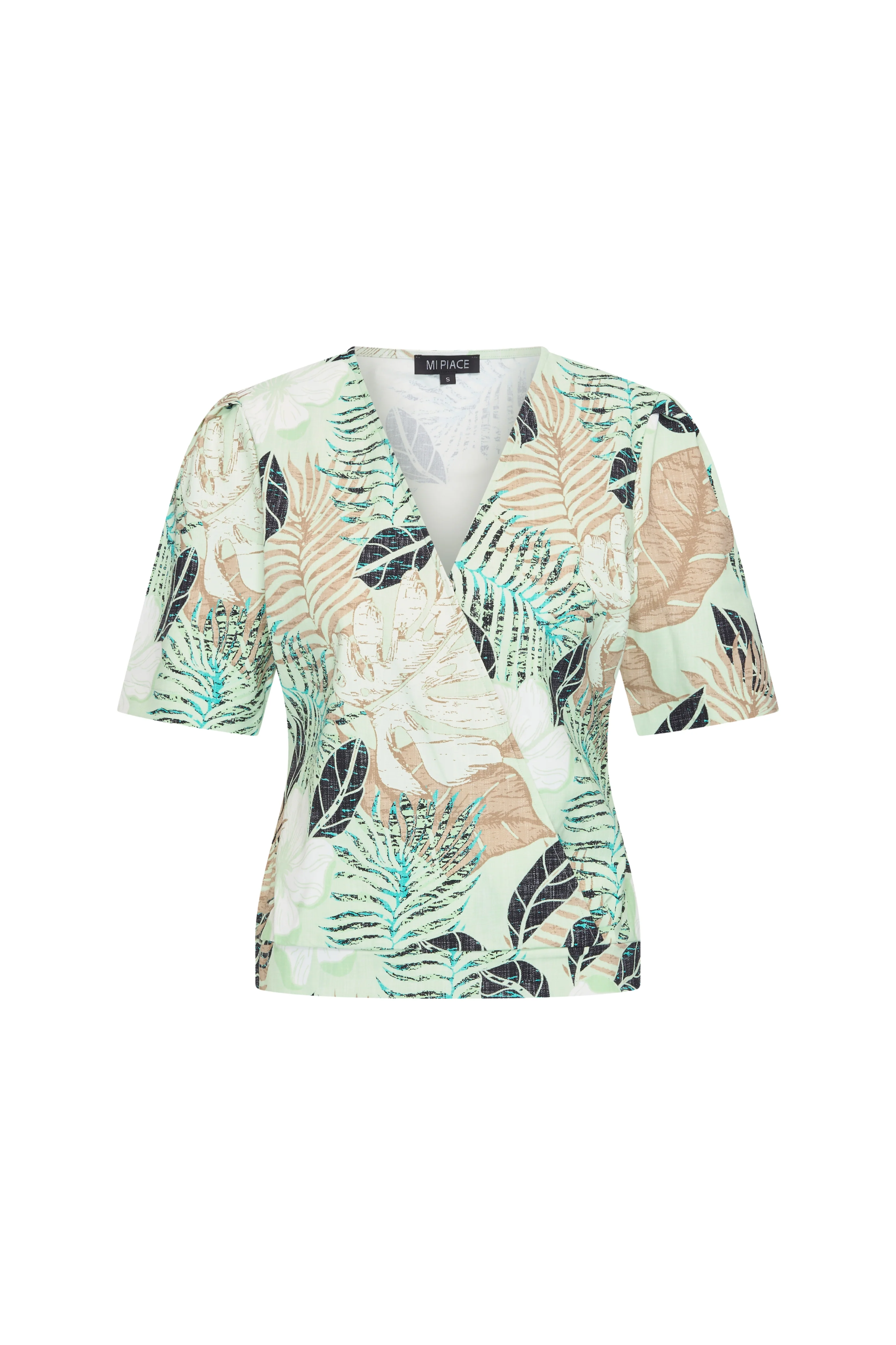 Travel Top Wrap Botanical Print Pistachio 202838 - Image 3
